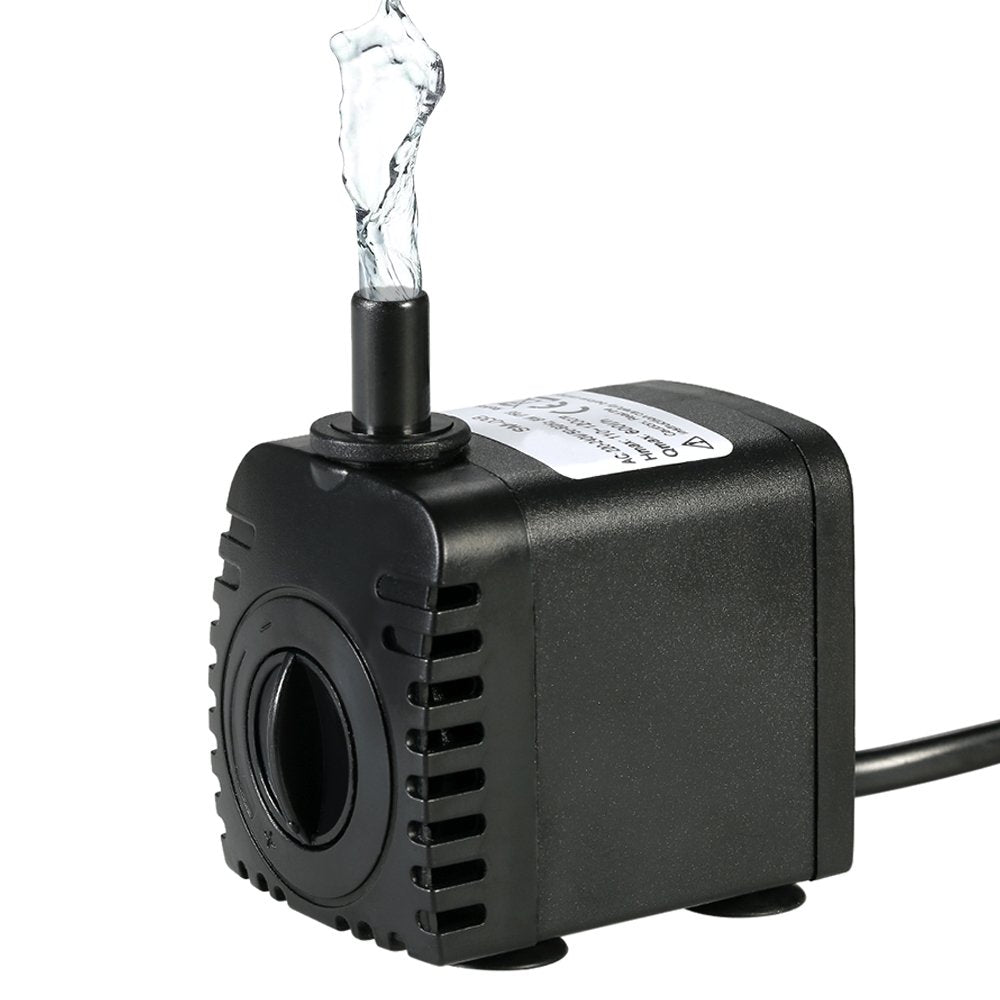 Decdeal Water Pump, AC110V 8W Submersible Water Pump for Aquarium Tabletop Fountains Pond Water Gardens and Hydroponic Systems w