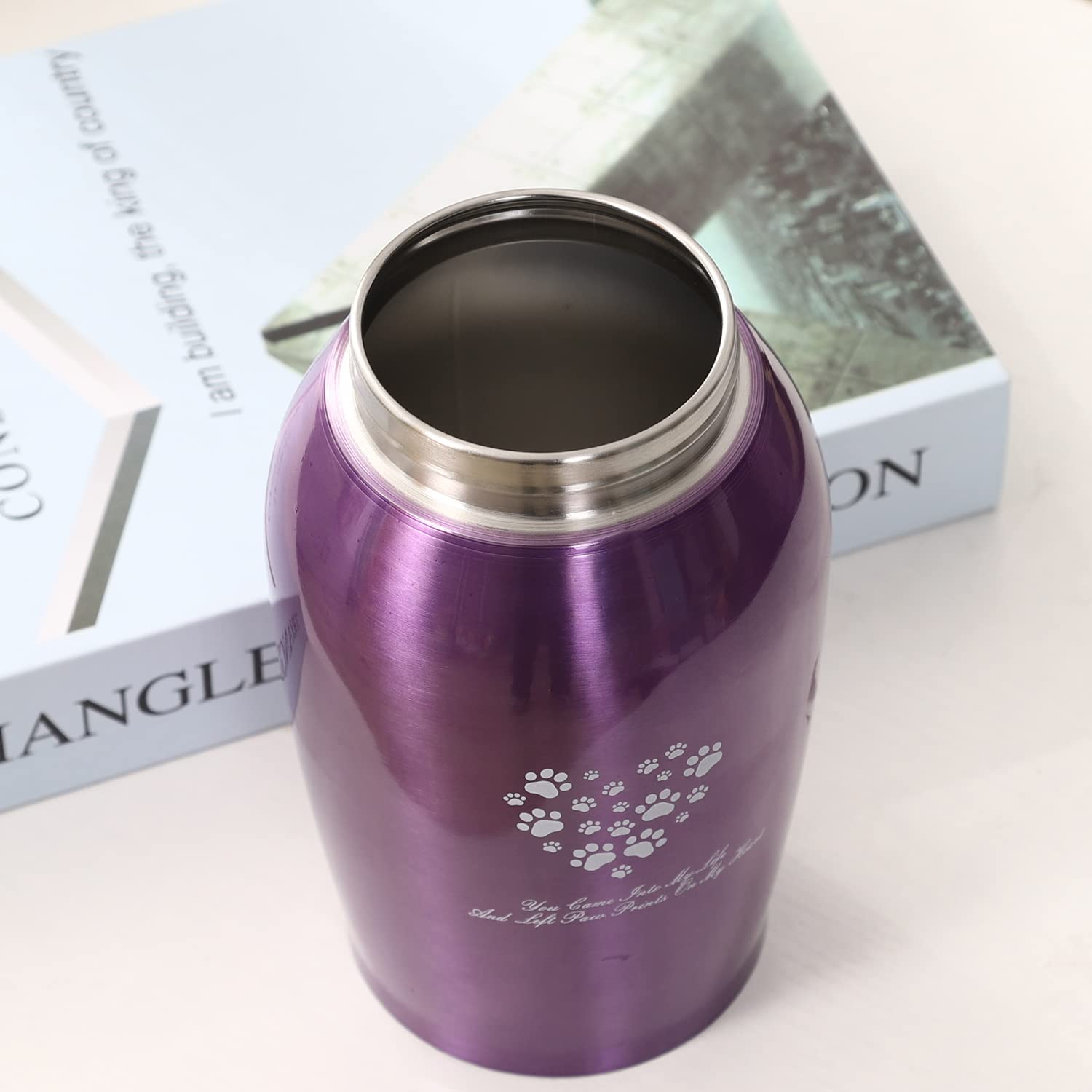 Stainlee Steel Pet Urns,Premium Urns For Dog And Cat Ashes,Paws Engraved Dog Urn For Ashes,Cat Creamtion Urn For Ashes,Pet Urn F