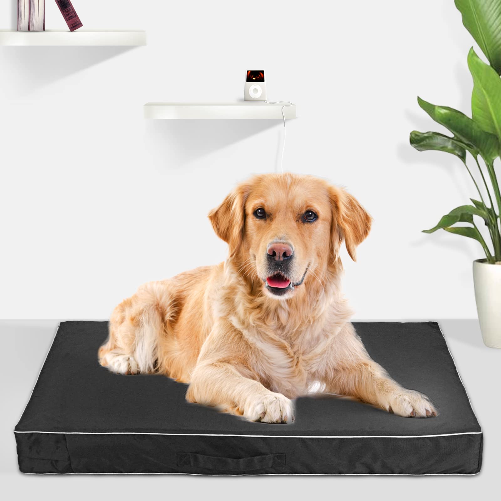 Chinchilla Waterproof Heavy Dog Bed Cover Washable, With Zipper Opening Fillable Universal Dog Bed Replacement Cover.Cover Only