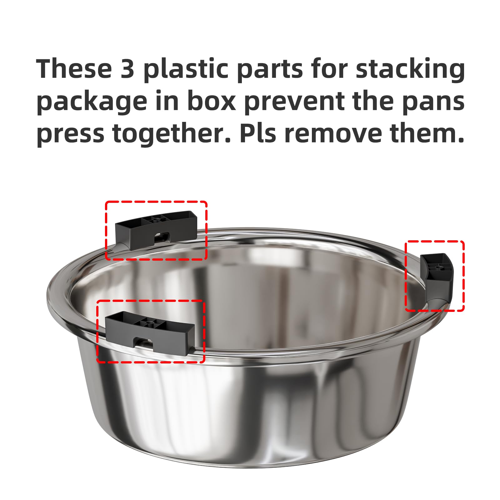 Booche Round High-Sided Stainless Steel Cat Litter Box,Stainless Steel Litter Box With Lid,Extra Large Box,Easy-To-Clean Metal L