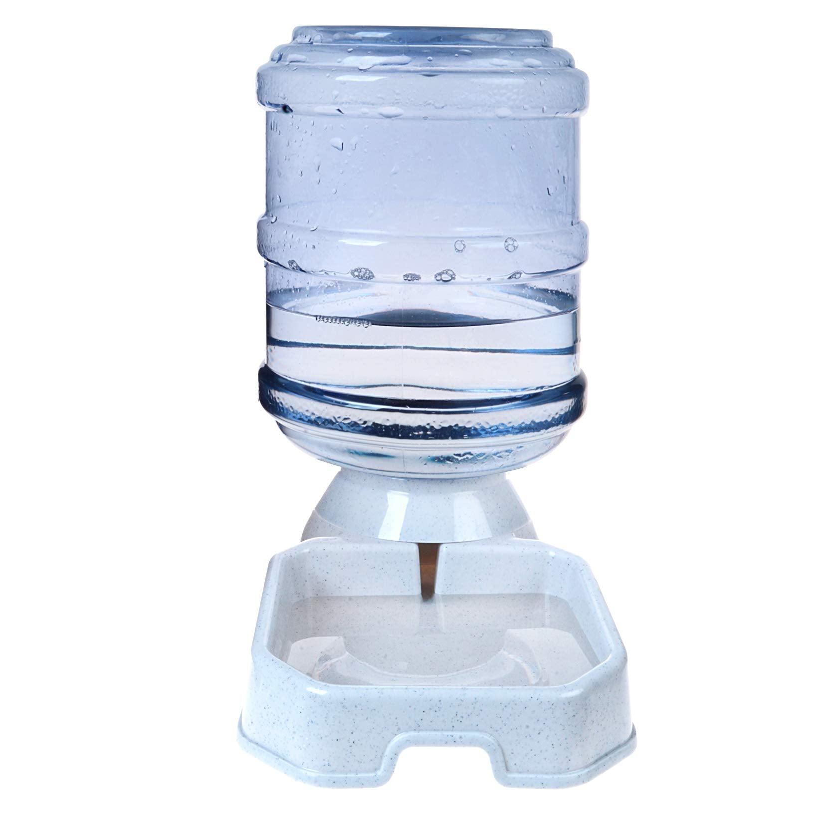 Pet Water Dispenser Station - 1 Gal Replenish Pet Waterer For Dog Cat Animal Automatic Gravity Water Drinking Fountain Bottle Bowl Dish Stand