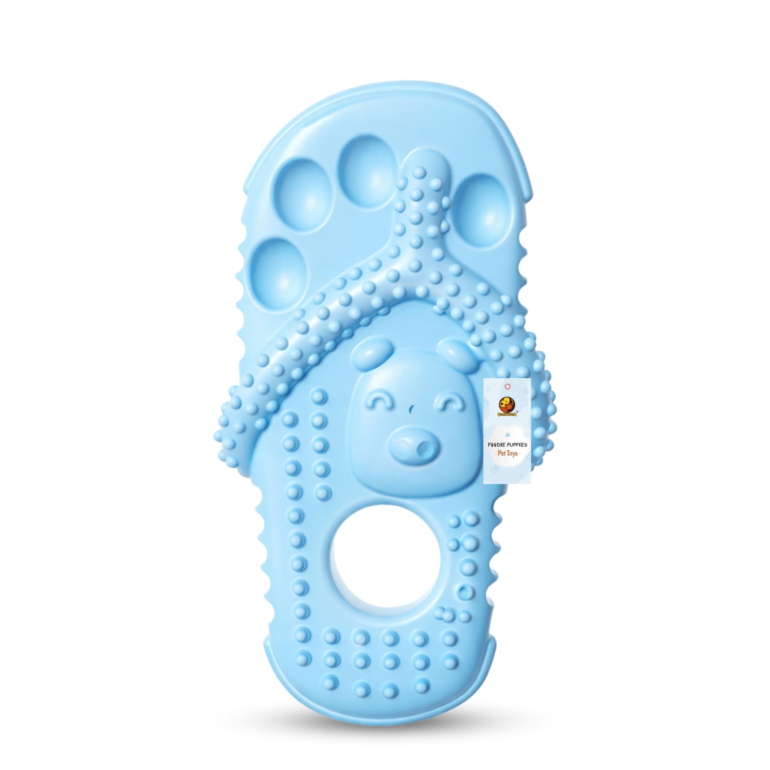 Foodie Puppies Dog Rubber Teething Chew Slipper Shape Toy (Footwear) For Puppies And Small Dogs | Teether Dog Molar Tooth Cleani