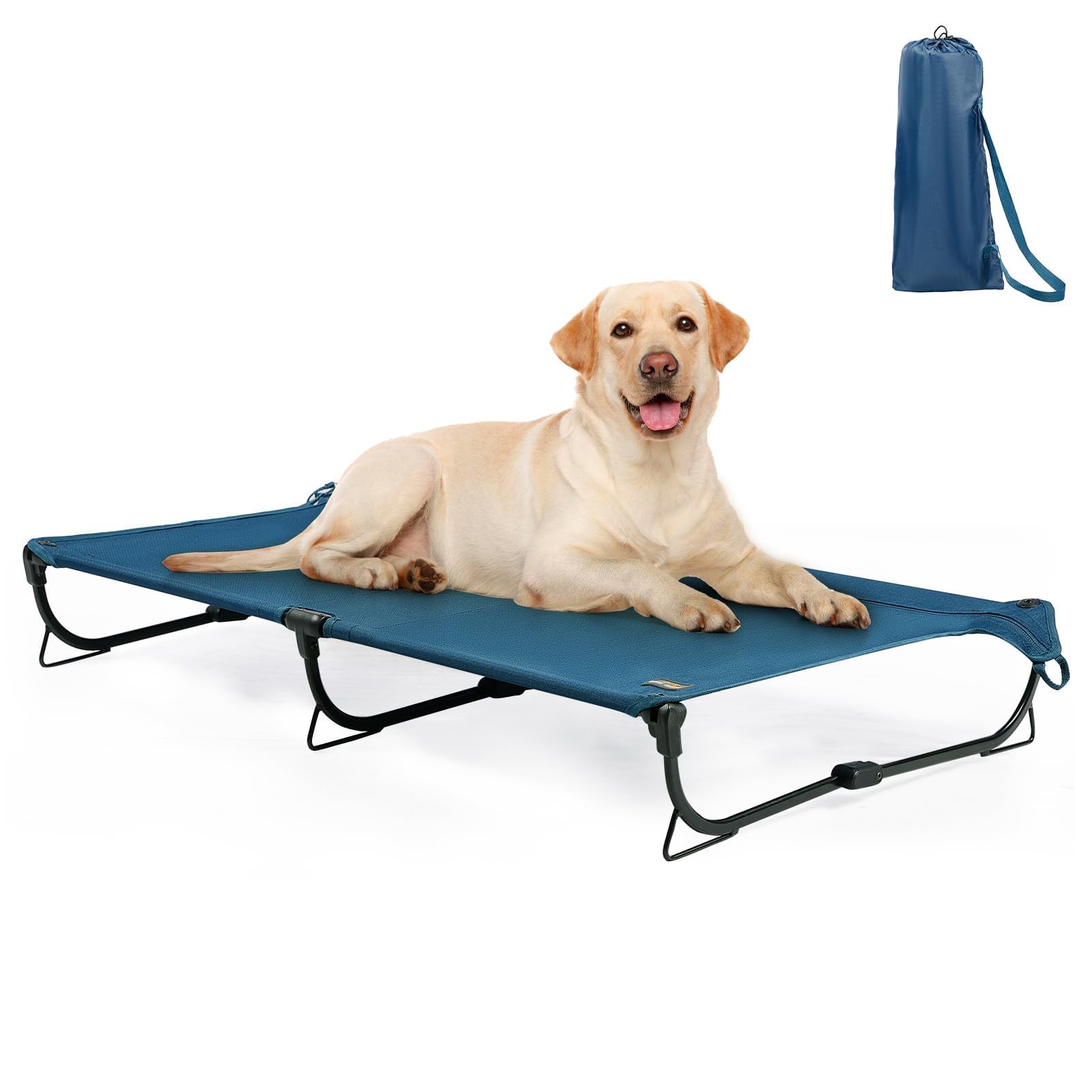 Canine Canyon Folding Raised Dog Cot, Large Outdoor Elevated Dog Bed, Cooling Chew Proof Pet Cots Bed, Portable, Heavy Duty Up T