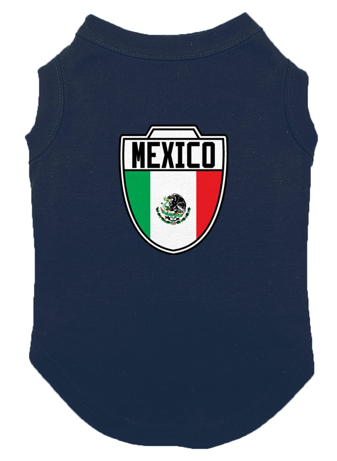 Mexico - Country Soccer Crest Dog Shirt (Navy, Small)