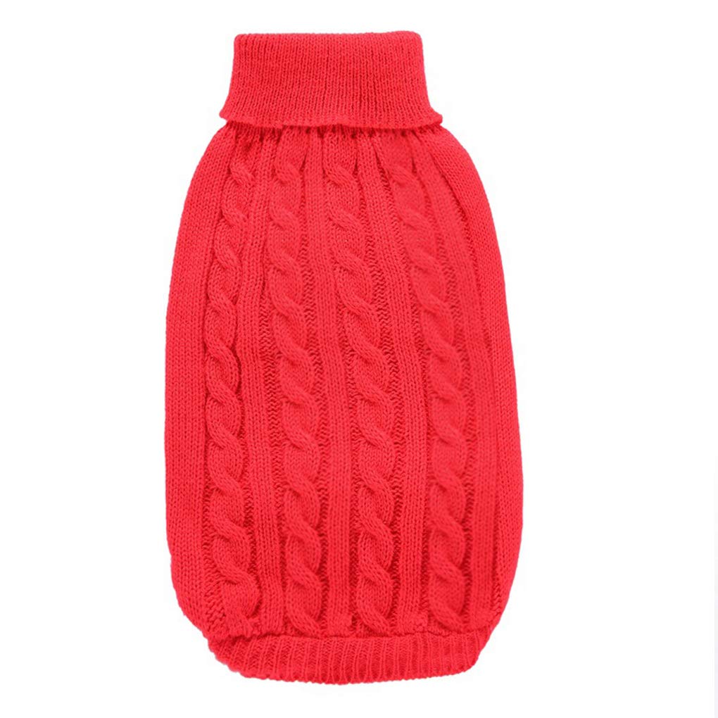 Dog Sweater For Small, Medium, Large Dogs - Warm Winter Classic Turtleneck Pet Clothes - Cute Christmas Coat For Puppies, Cats,