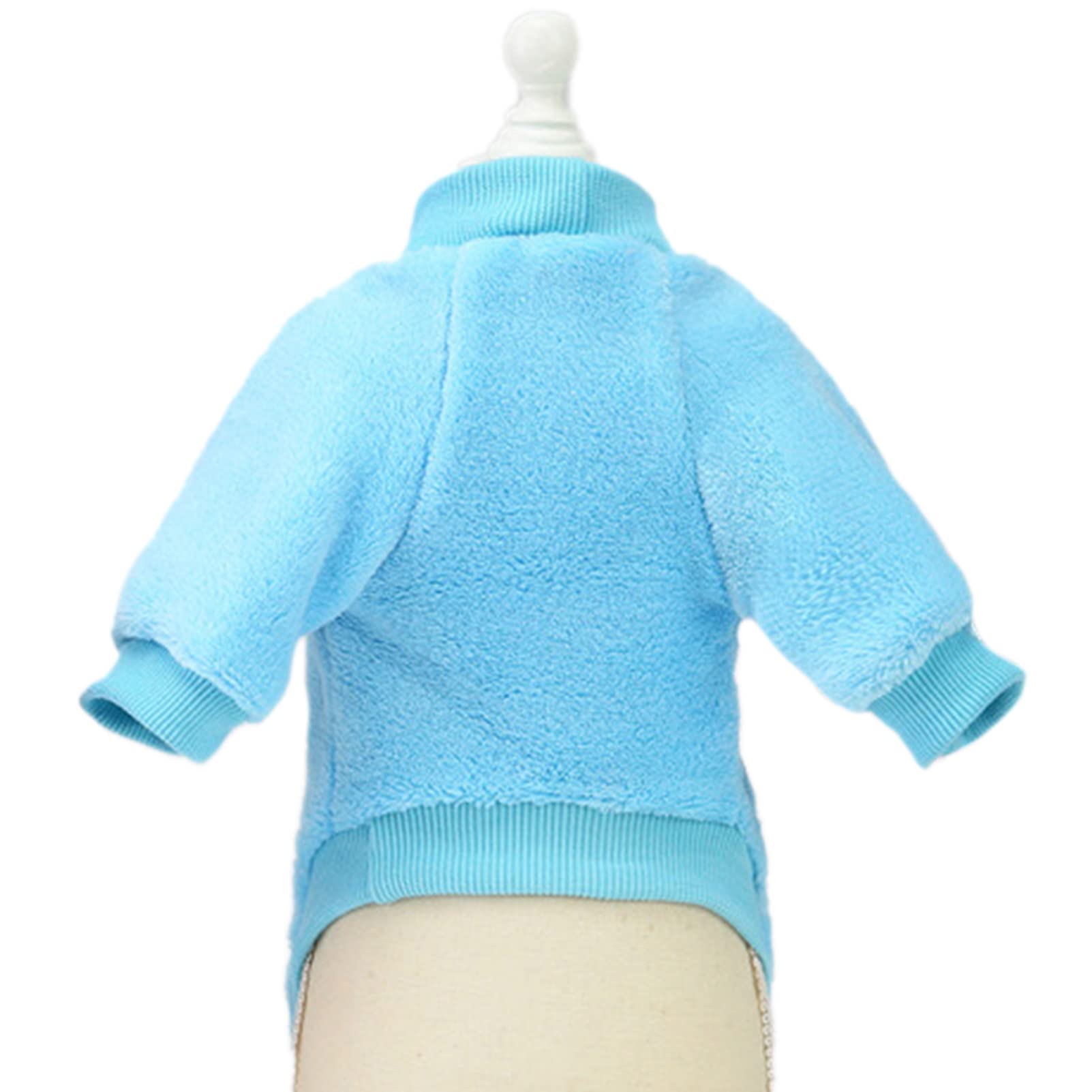 Jecikelon Pet Dog Clothes Dog Sweater Soft Thickening Warm Pup Dogs Shirt Winter Puppy Sweater For Dogs (Z01-Blue, Large)