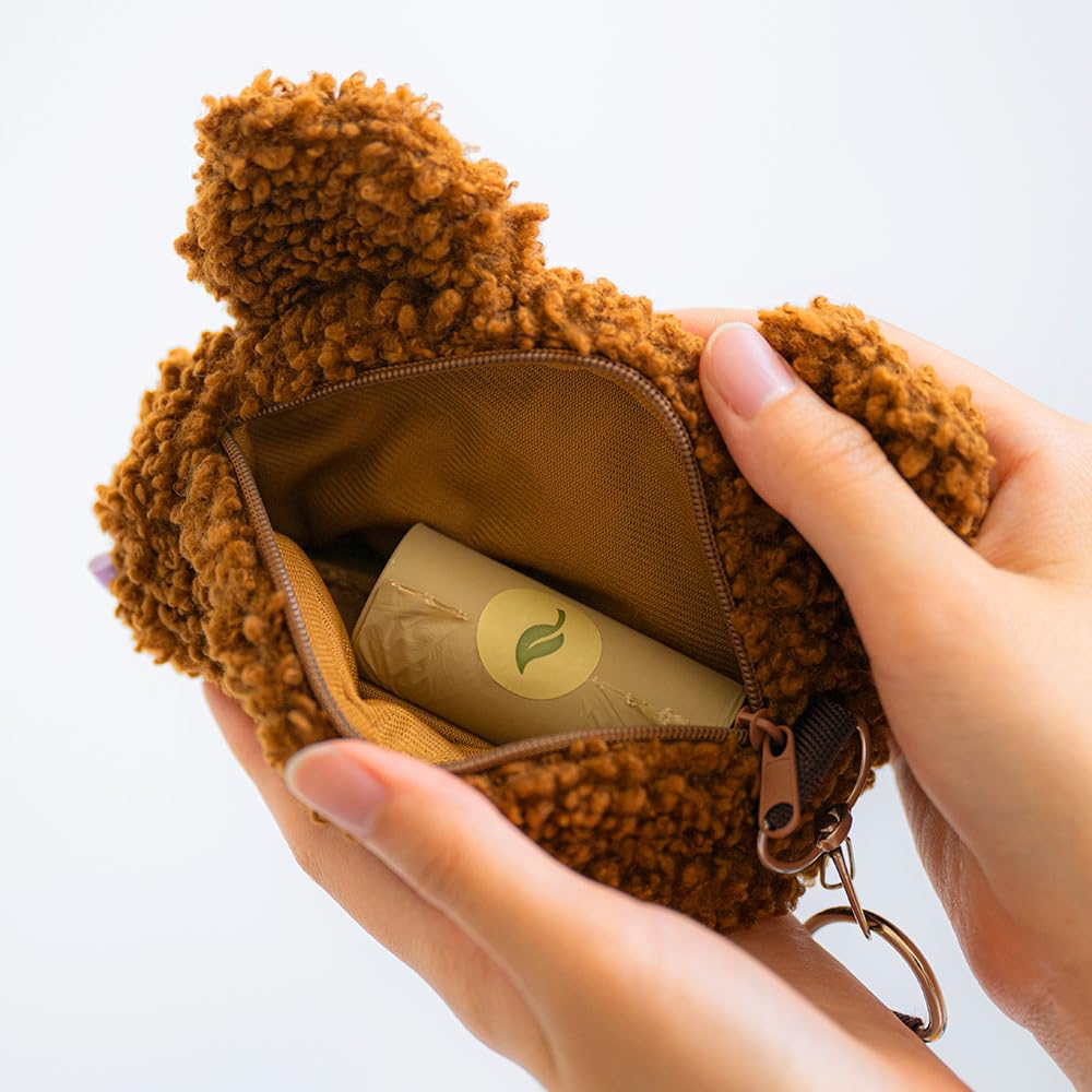 Petrium Pet Dog Poop Bag Holder, Cute Dog Waste Bag Dispenser Attach To Any Leashes, Bag, Portable Washable Pet Waste Pouch Disp