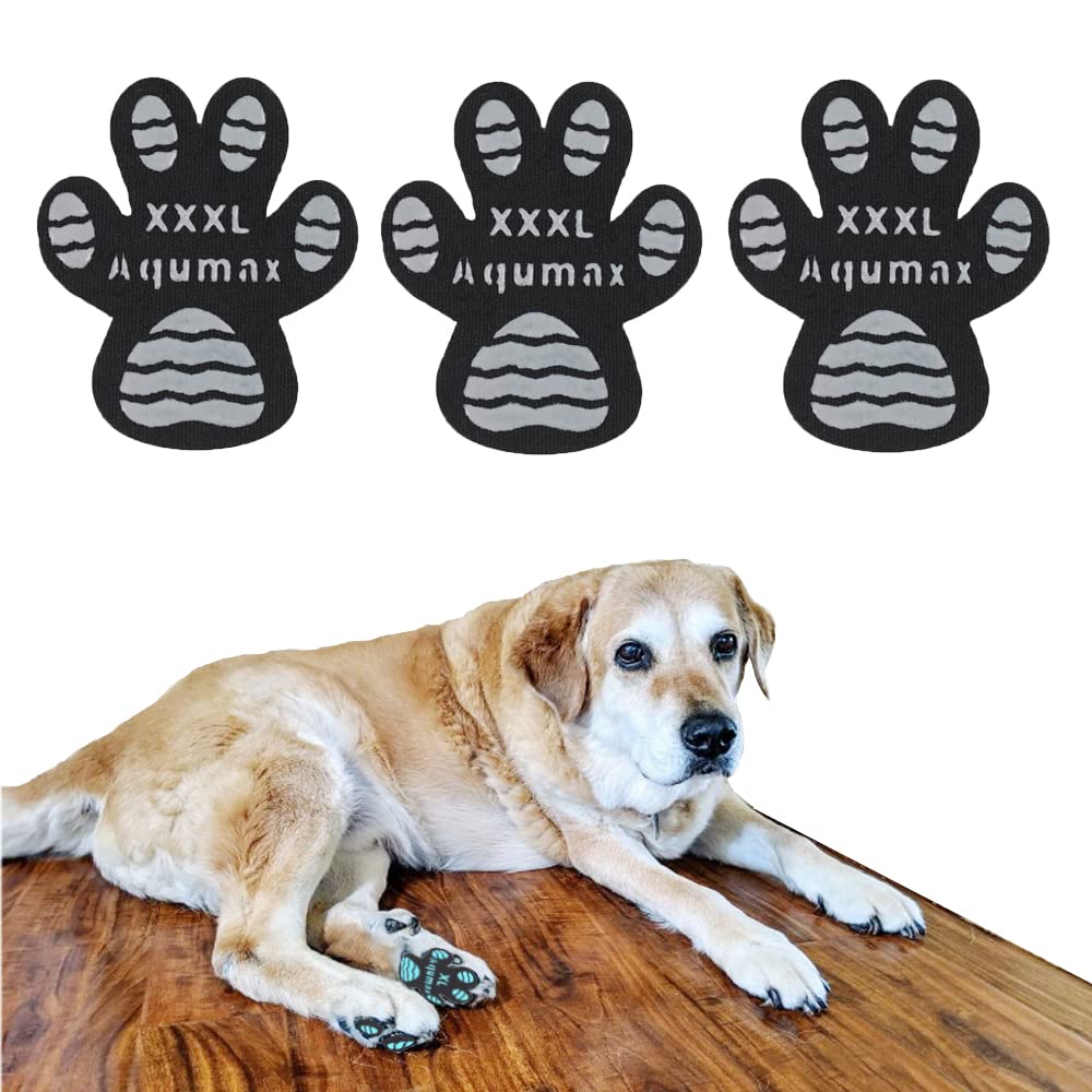 Aqumax Dog Paw Protector Anti Slip Paw Grips Traction Pads,Walk Assistant For Senior Dogs,Brace For Weak Paws Or Legs,Dog Shoes Booties Socks Replacement 24 Pads Xxxl