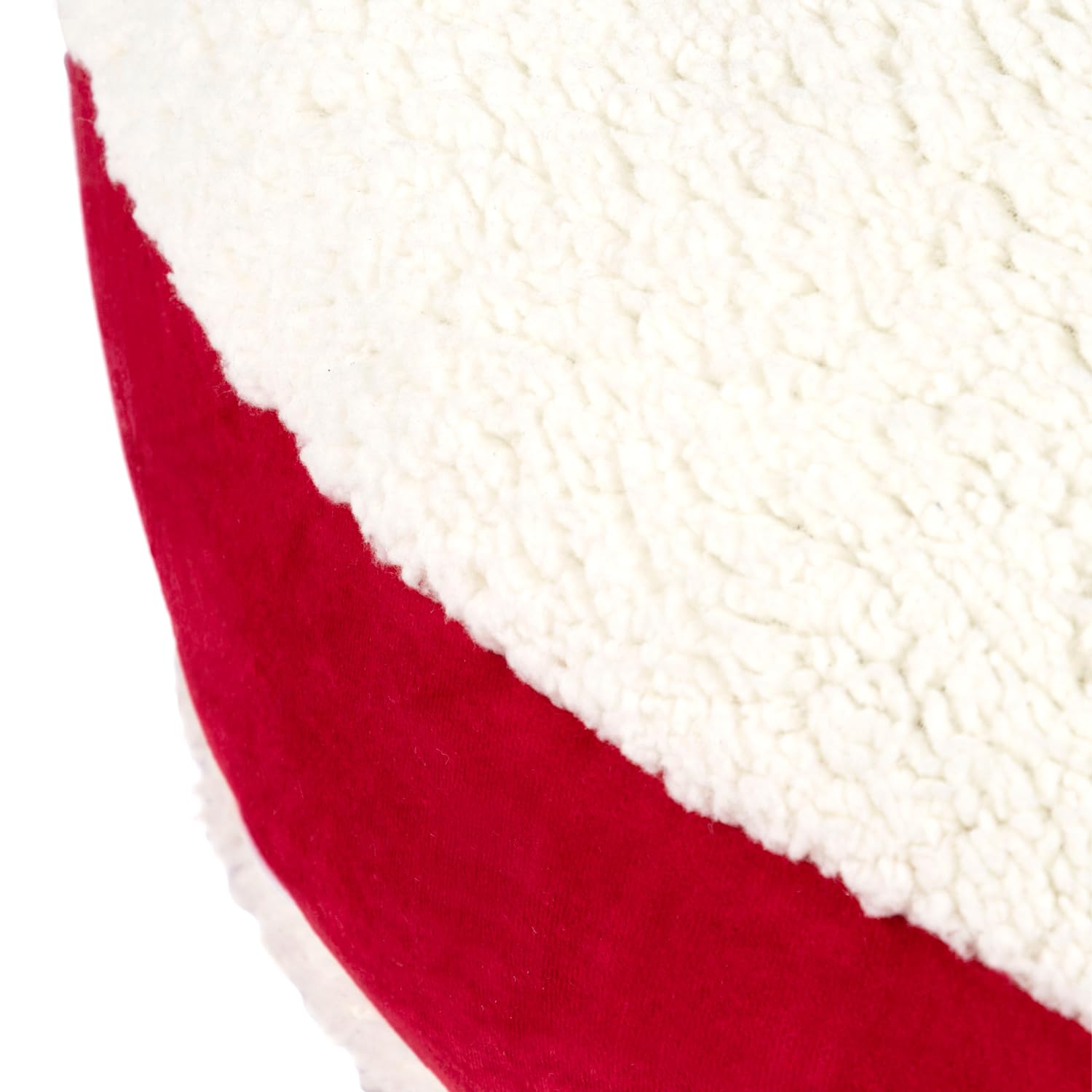Sherry Kline 27" Round Pet Bed - Red Velvet & Natural Sherpa, Model 719294711461