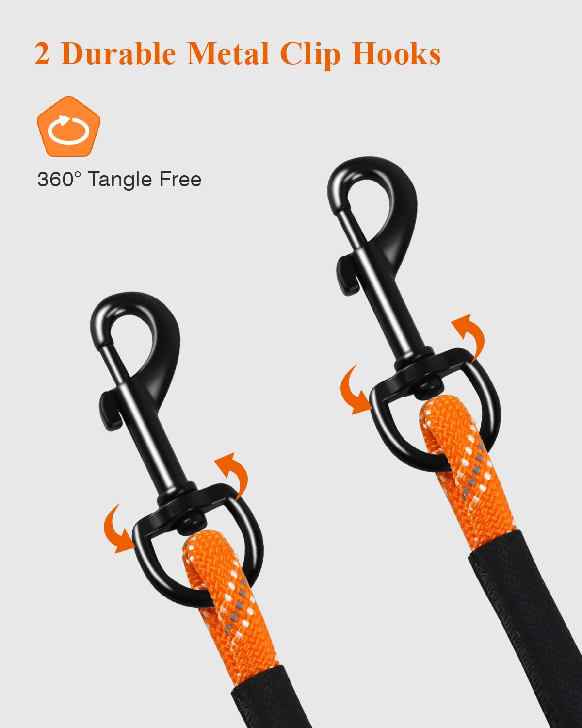 Taglory Dog Tie Out, Long Dog Leash 15Ft 30Ft 50Ft 66Ft, Recall Training Leash With 2 Swivel Hooks For Large Medium Small Dogs W