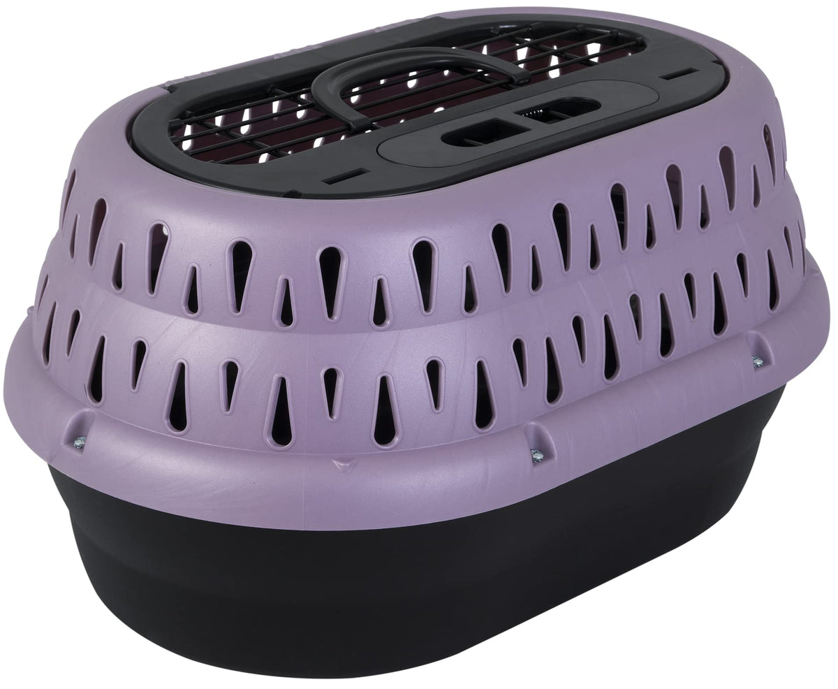 Petmate Top Load Pet Carrier For Cats, 19 Inches Long, Holds Pets Up To 10 Pounds, Purple