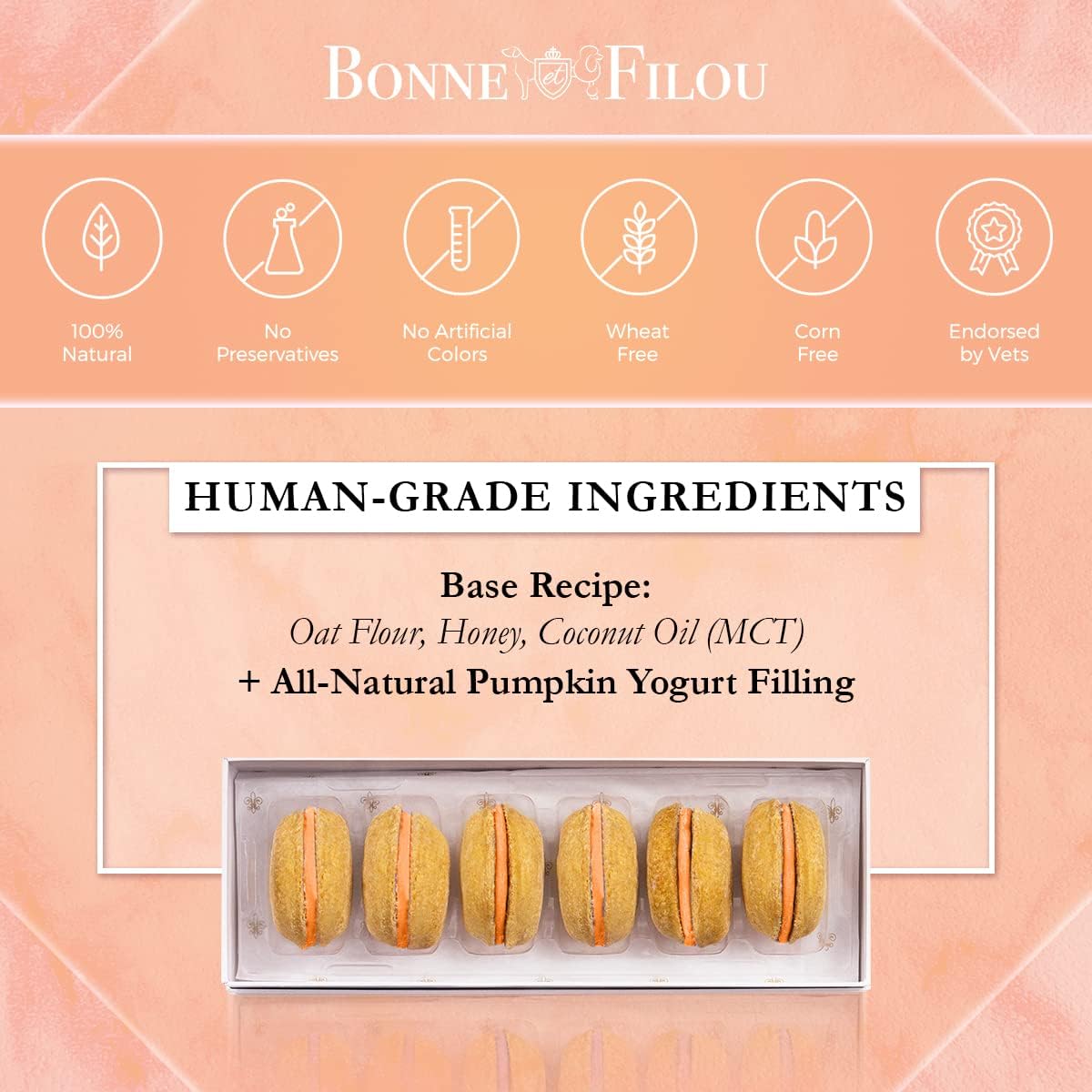 Dog Macarons - count of 6 (Dog Treats  Dog gifts)(D0102HIRLFW)