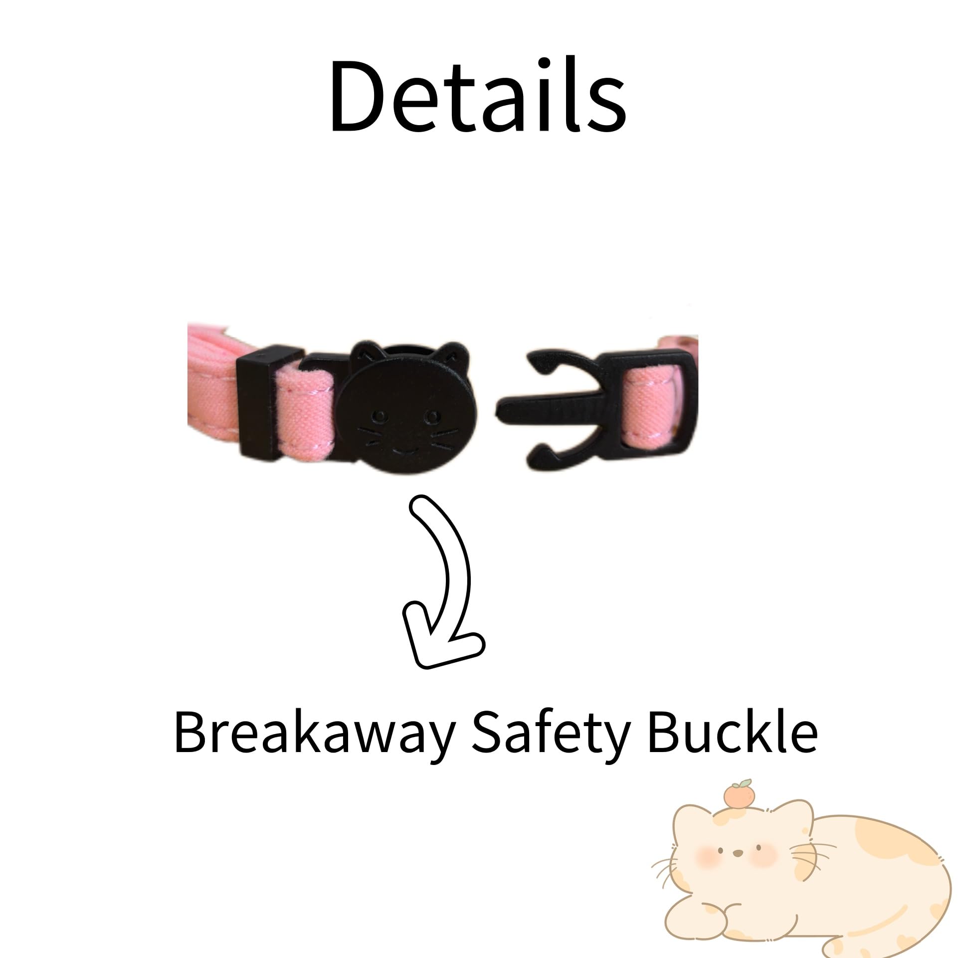 Bow Tie Cat Collar Breakaway With Bell Safety, Removable Bowtie, Adjustable Kitten Collars For Girl Boy Kitty Small Pets, 7'-11