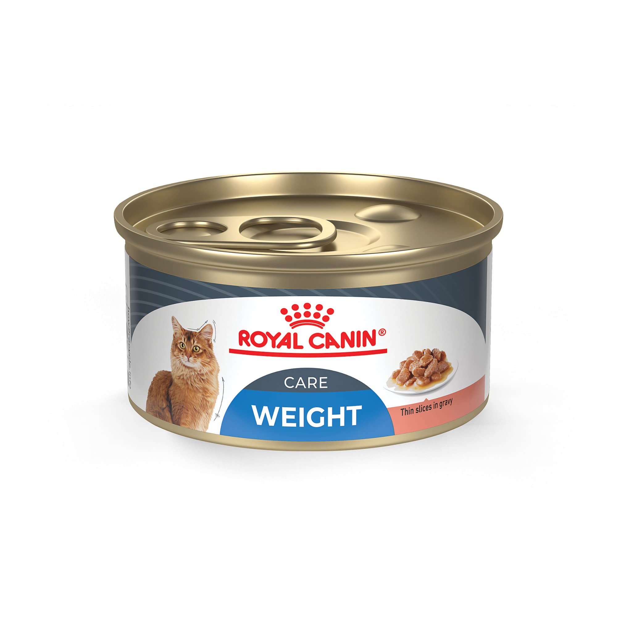 Royal Canin Feline Care Nutrition Ultra Light Thin Slices In Gravy Canned Cat Food, 3 oz Can (Pack of 24)