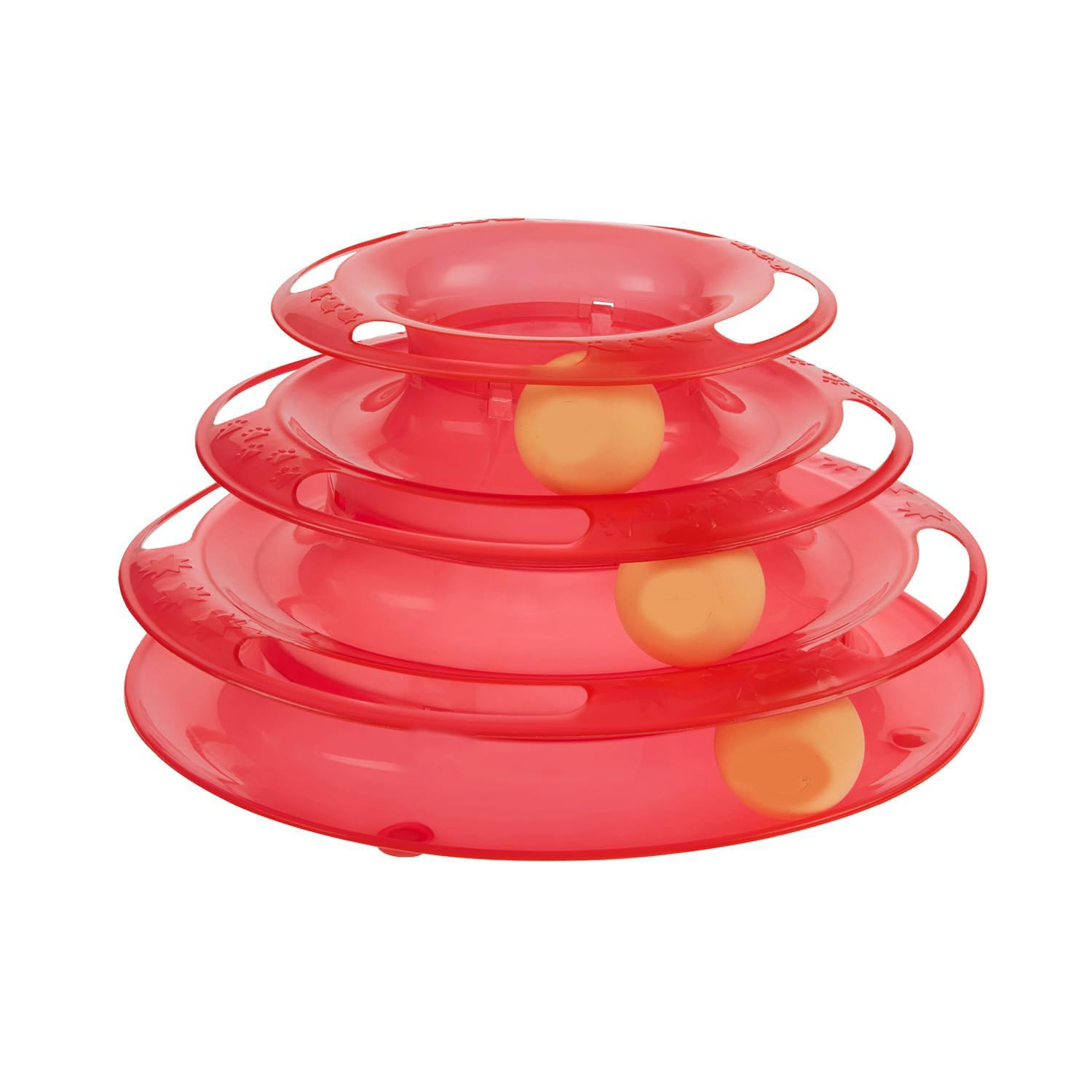 Kittupet 3 Layers Tower Track Roller Toy With Inside Colorful Balls, Built In Track Toys For Cats And Kittens