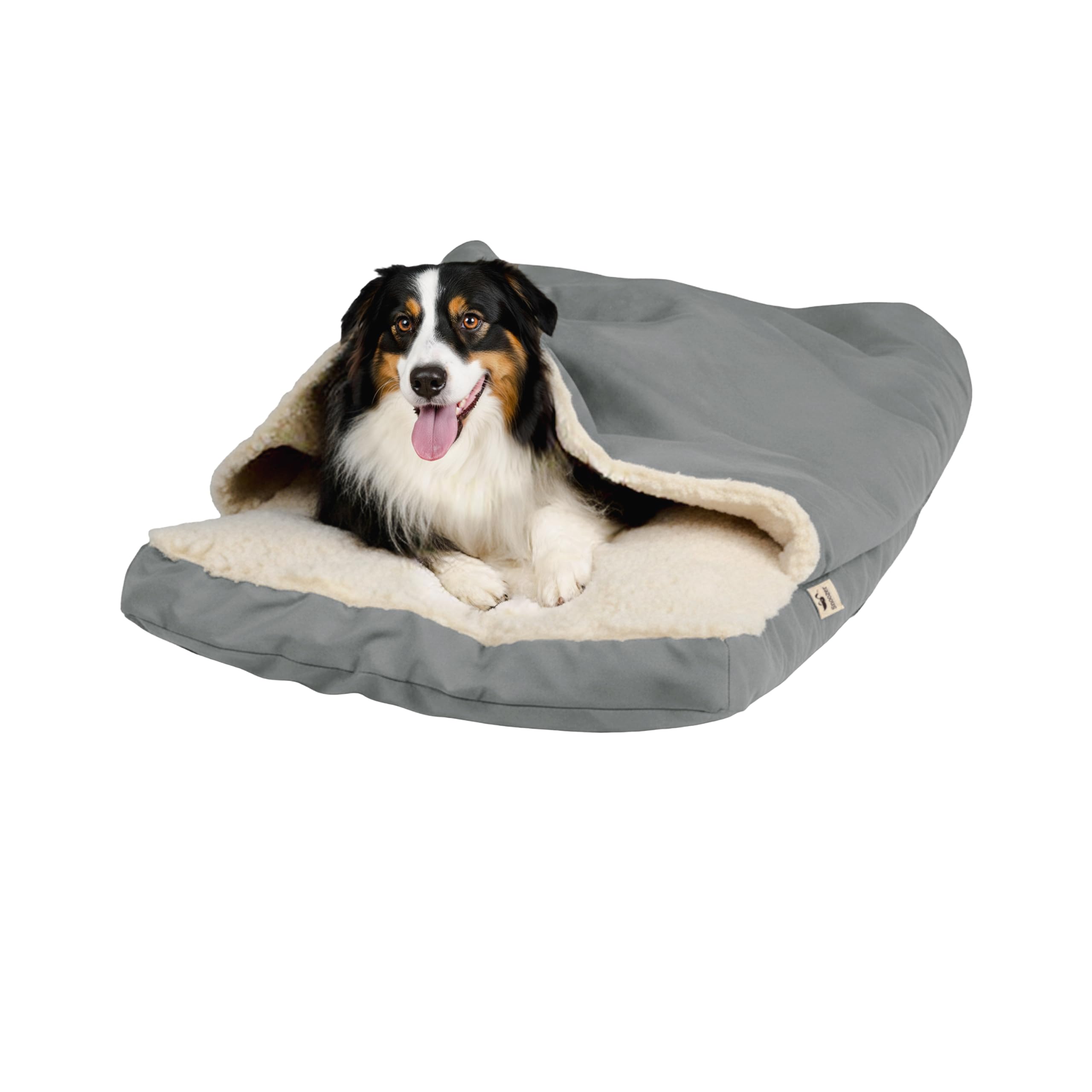 Snoozer Luxury Cozy Cave Crate Pet Bed With Microsuede, Large - Anthracite
