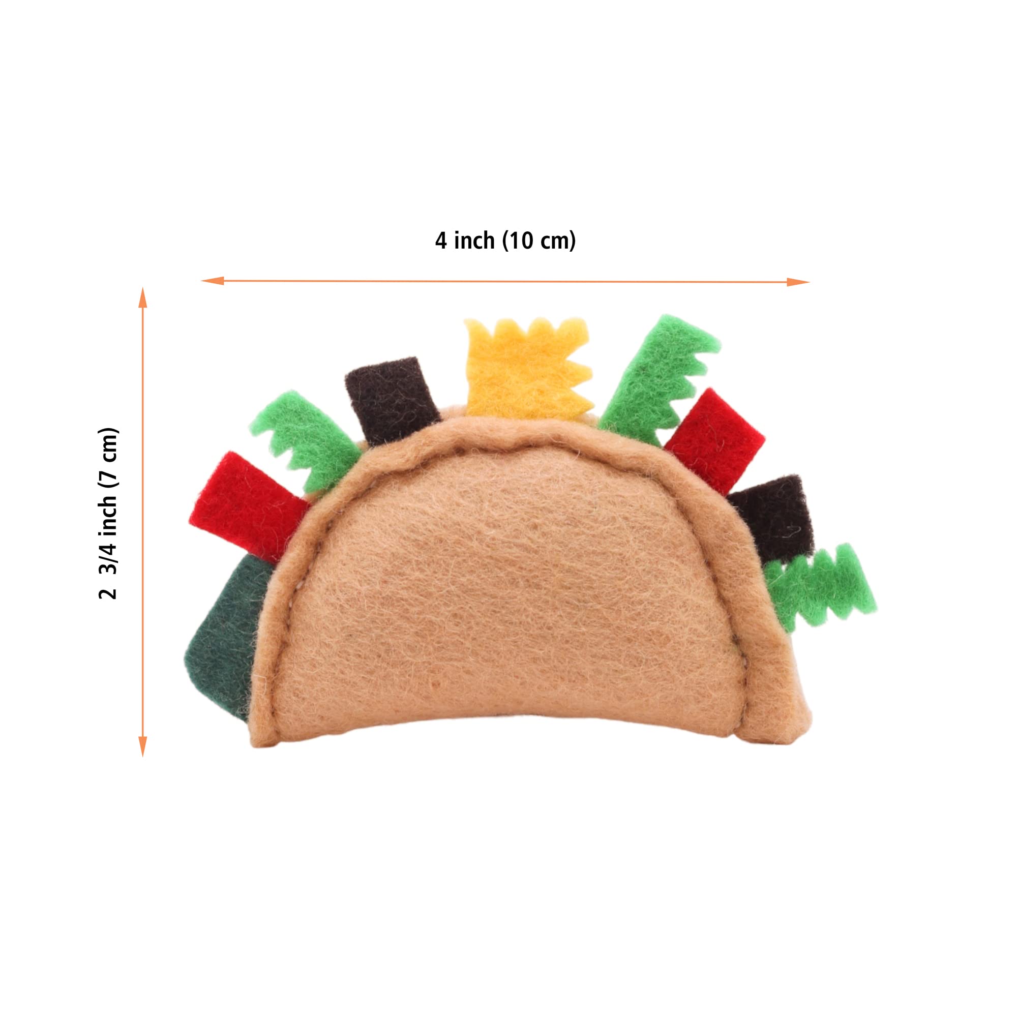 Glaciart One Felt Taco Cat Toys With Catnip | 2 Pcs Cute Cat Toy For Interaction & Boredom Relief, Encourages To Exercise, Explo