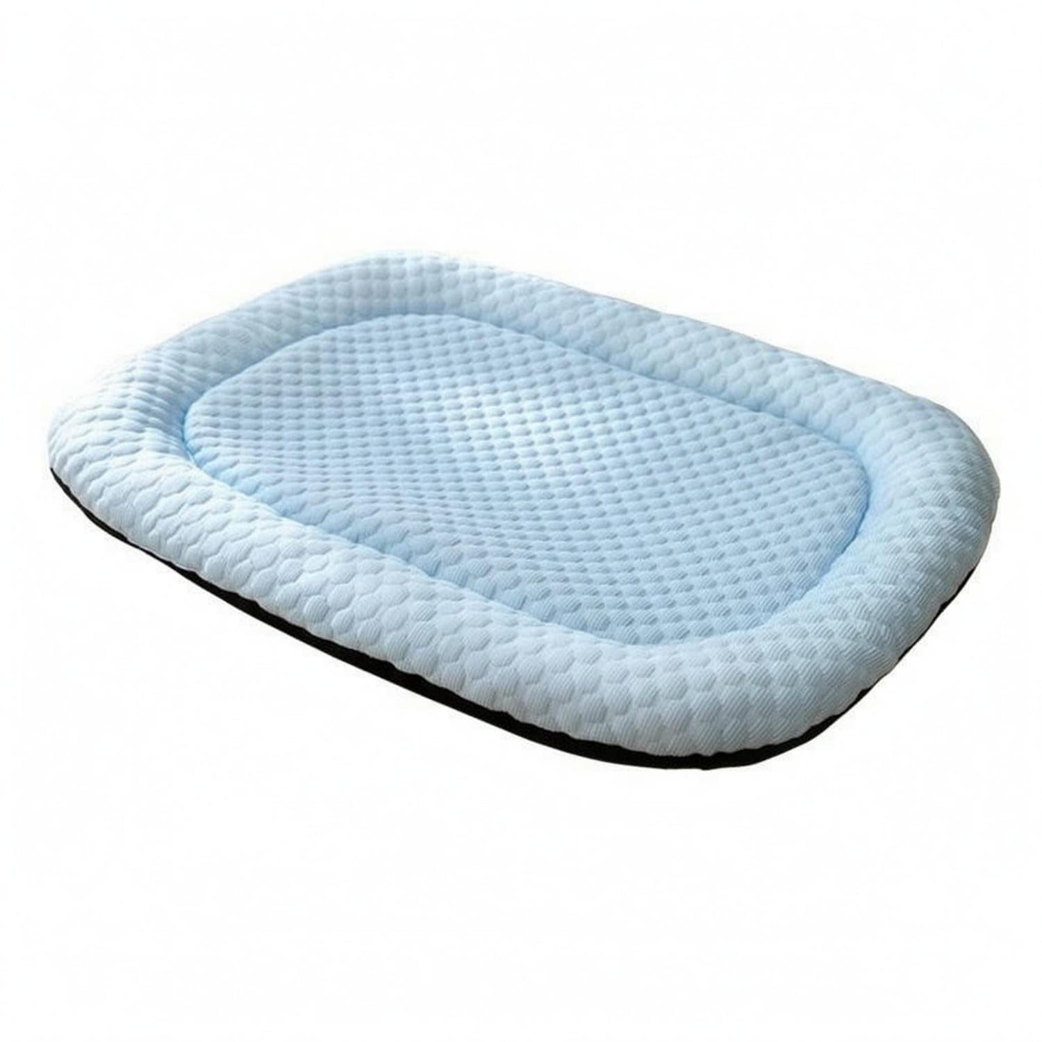 STYLEHEAVEN Knitted Surface Self Cooling Pet Mat Washable Pet Cooling Mat NonSlip Cushioned Border for Dogs, Cats, Blue, L Pet 