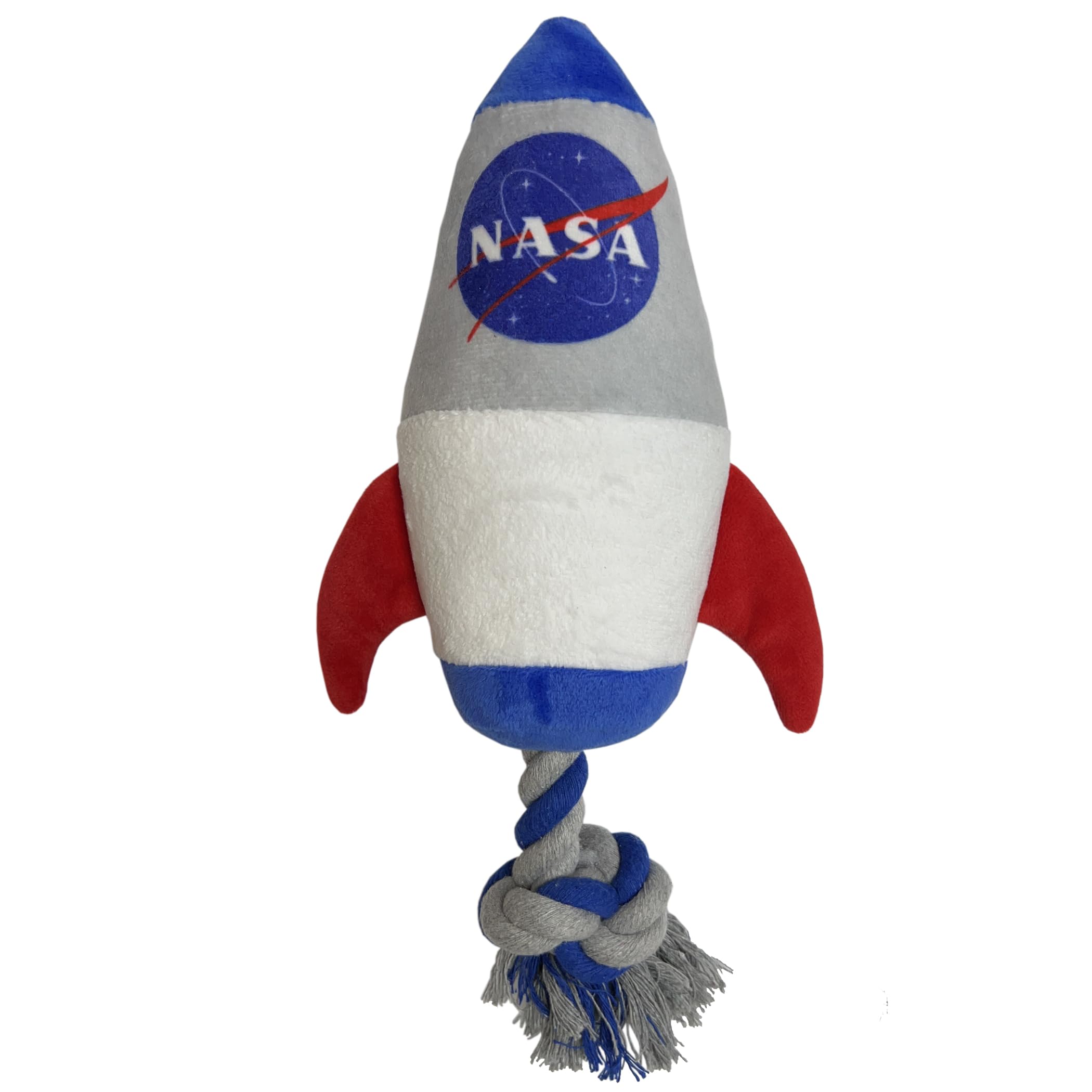 Pets First Nasa Rocket Rope Dog Toy, Rocketship Toy For Dogs And Cats With Nasa Logo And Design