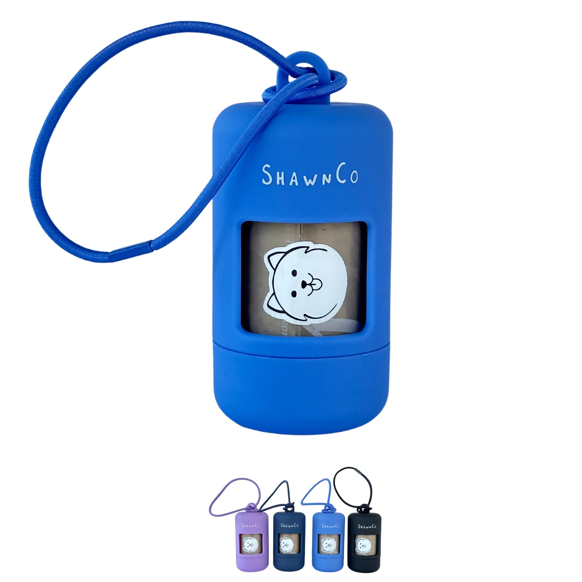 Shawnco Dream Bag'S Holder- Dog Poop Bag Holder With 1 Roll Of 15 Bags, Premium, Durable And Leakproof Bags (Moonglow)