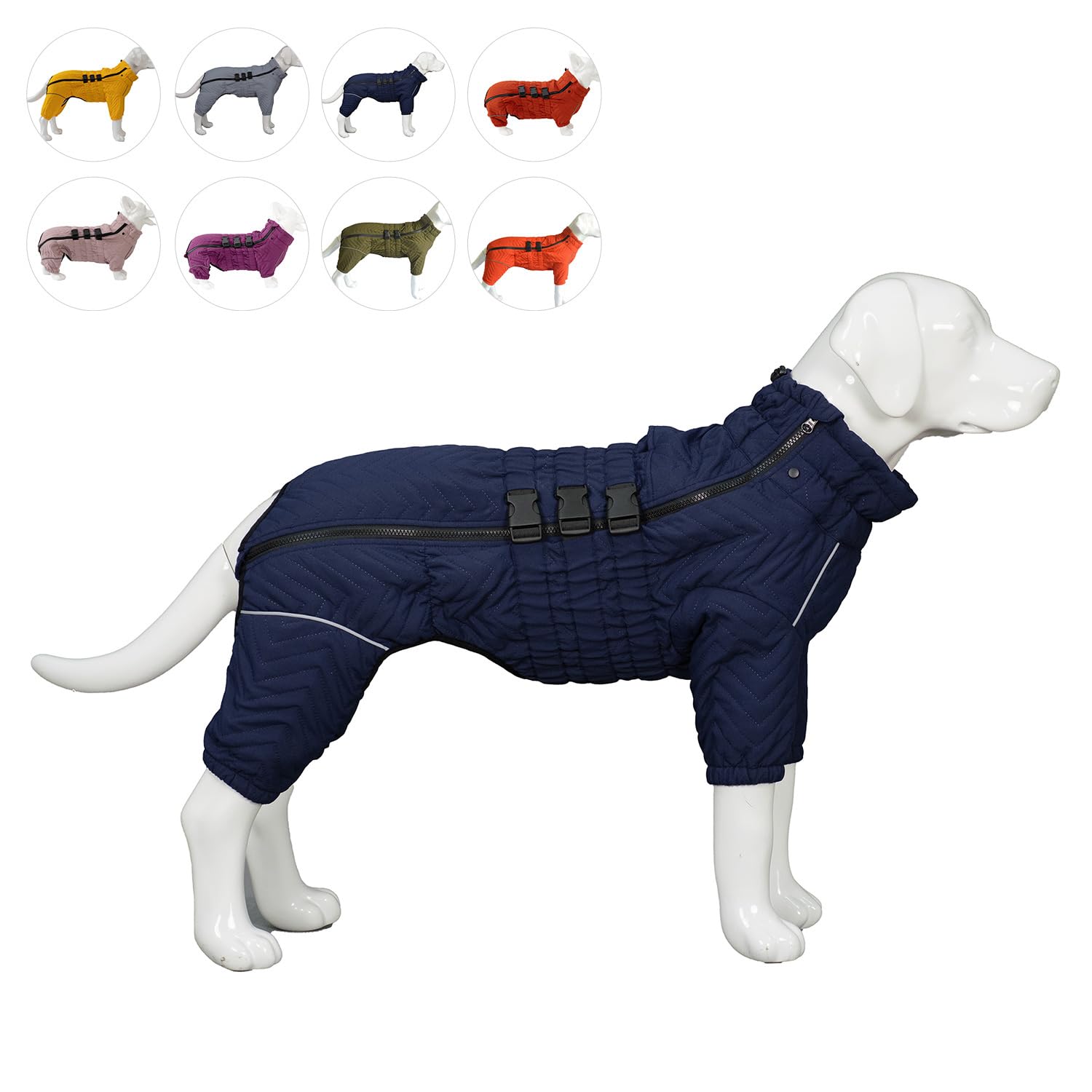 Lovelonglong Warm Dog Coat - Double Layers Vest, 4 Legs Covered Windproof Waterproof Reflective Outdoor Skating Costume For Smal