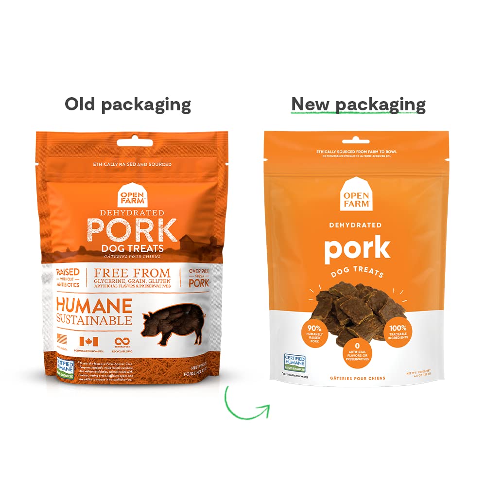 Open Farm Dehydrated Grain-Free Pork Treats 4.5 Ounces