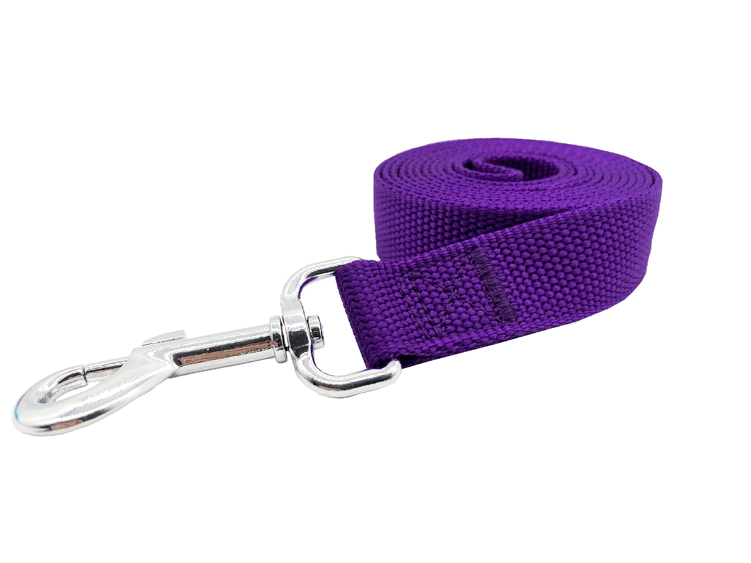 Strong Durable Nylon Dog Training Leash, Traction Rope, 4Ft /5 Foot /6 Feet Long, 5/8 Inch 3/4 Inch 1 Inch Wide, For Small And Medium Dogs (5/8'' X 6 Ft, Purple)