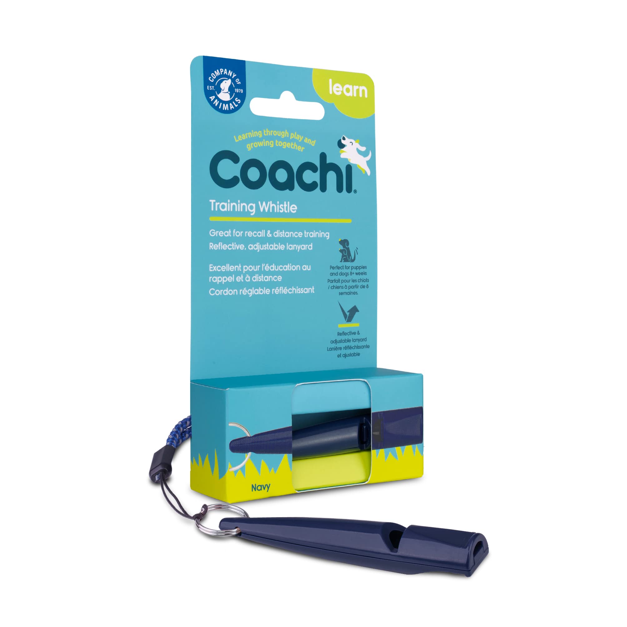 Coachi Training Whistle, Ideal for Obedience and Recall Training, Strong Clear Sound, Lightweight Polymer Material and Compact, 