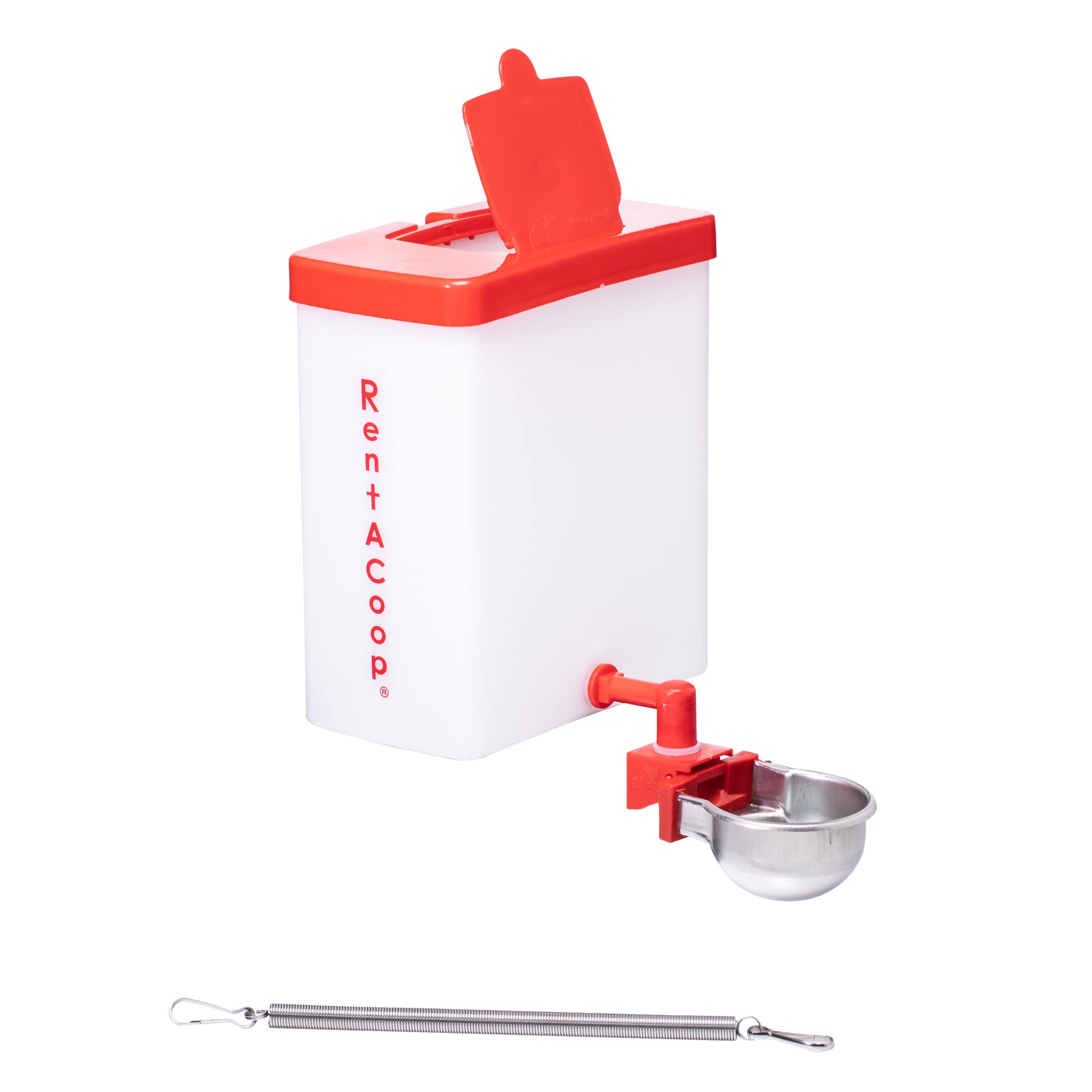 Rentacoop 64Oz(2L) Small Animal Drinker With Auto-Fill Metal Cups - Suitable For Small Pets, Bunnies, Hamsters, Guinea Pigs, Rabbits, Chinchillas, Mice And Rats