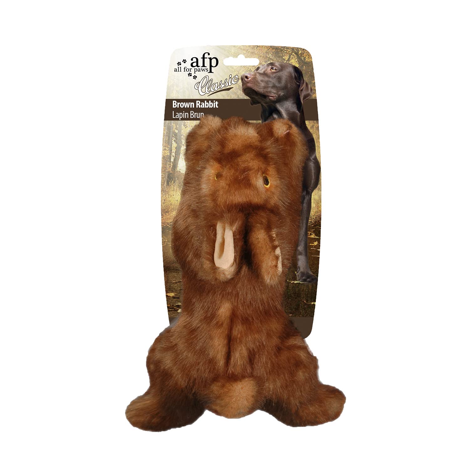 All For Paws Classic Brown Rabbit Pet Toys, Small