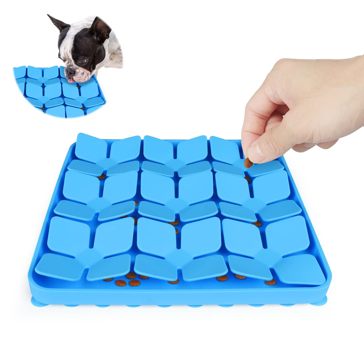 MOOGROU Snuffle Mat for Dogs,Silicone Interactive Dog Mat No Hurt for Dog's Nose for Smell Training and Slow Eating,Encourages N