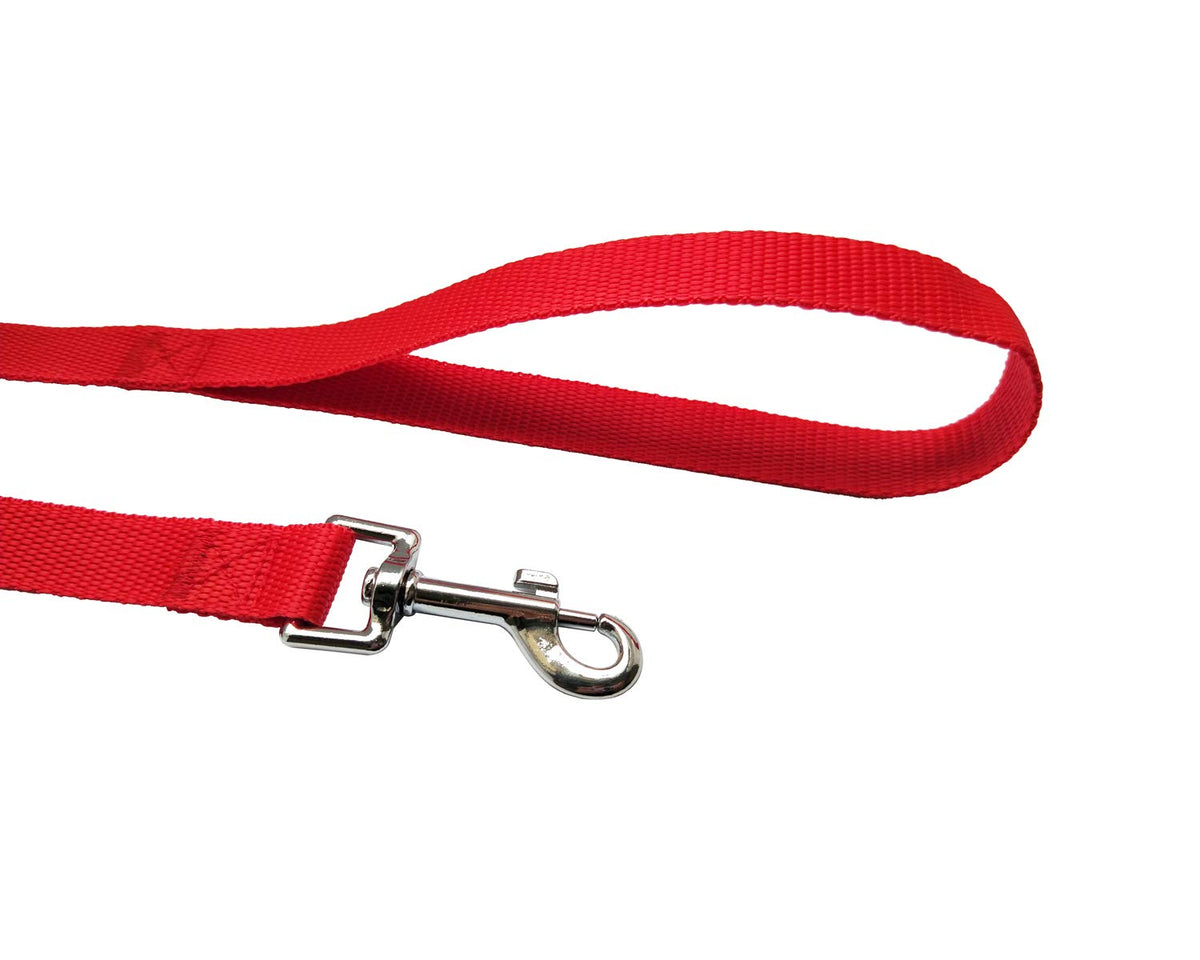 Nylon Training Dog Leash For Small Medium Large Dogs, 15Ft 20Ft 30Ft 50Ft Long Leash Dog/Puppy Lead For Obedience Recall Training, Camping (1' X 20Ft, Red)