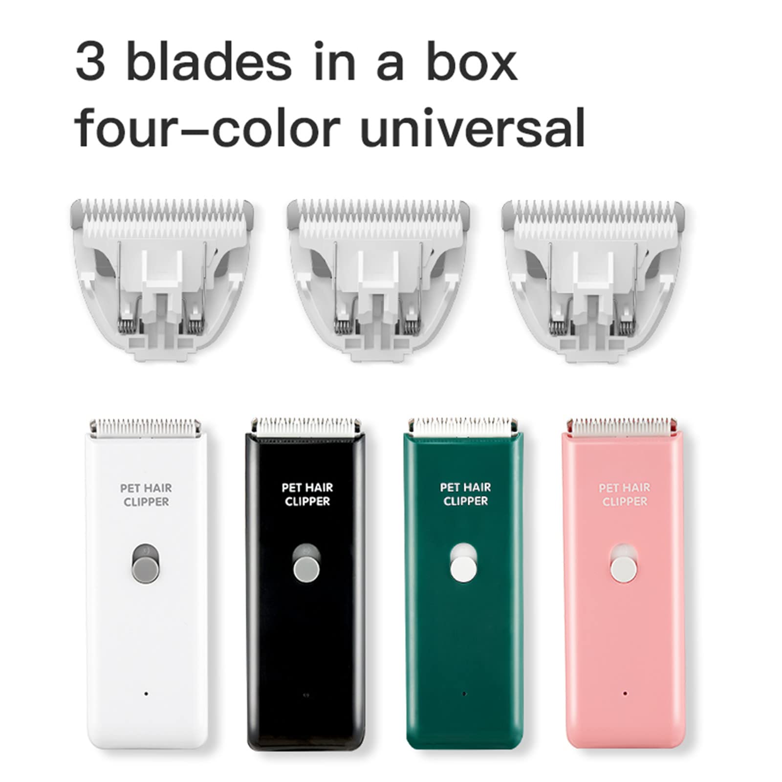 Grimgrow 3 Pcs Standard Size Replaceable Ceramic Blades Set Pet Hair Clipper,Cat Dog Common Use Clipper Blade(#Ap005)