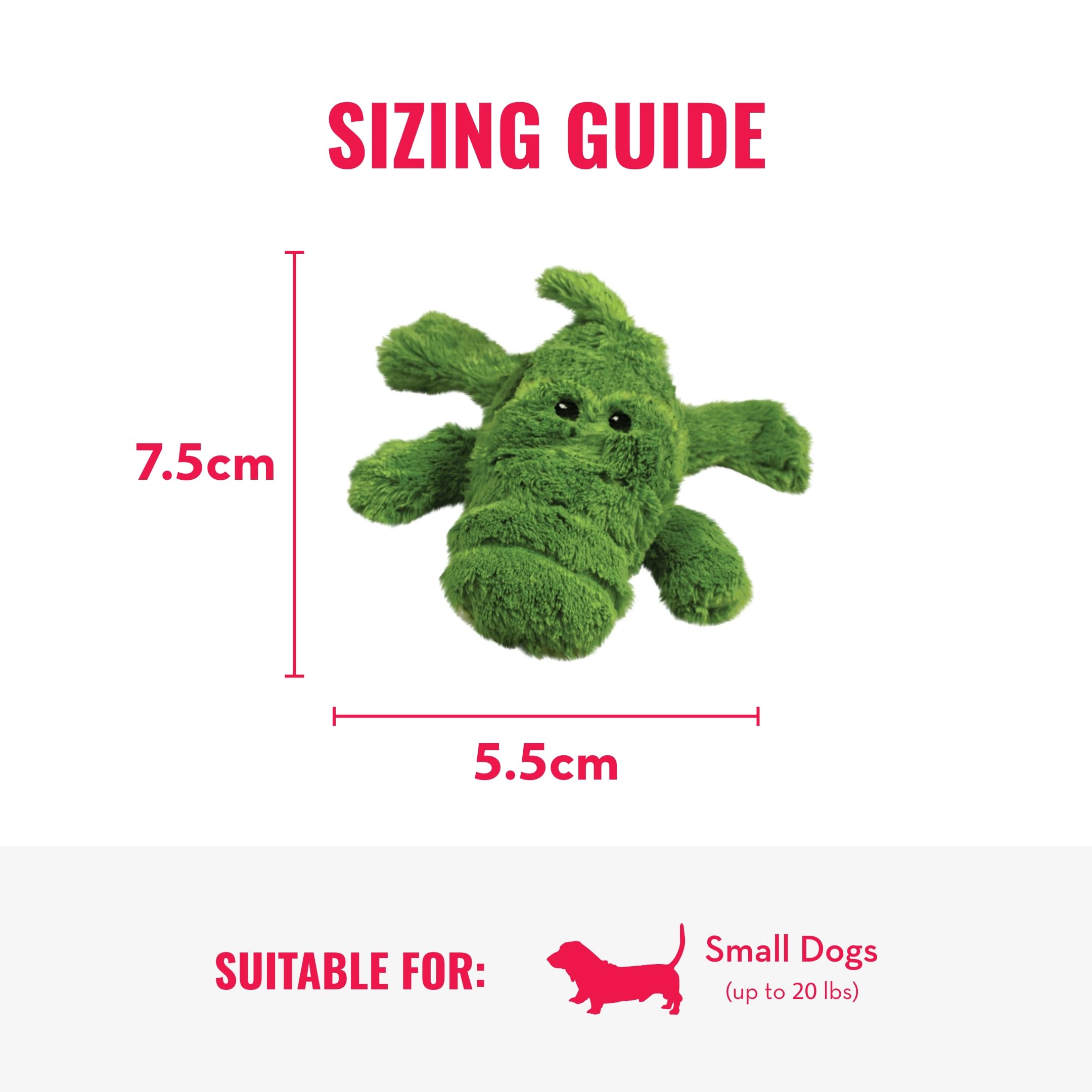 Kong Cozie Ali Alligator & Squeakair Balls (3 Pack) - Dog Fetch & Chew Toys For Fun - Soft Toy Alligator For Indoor Play - Durab
