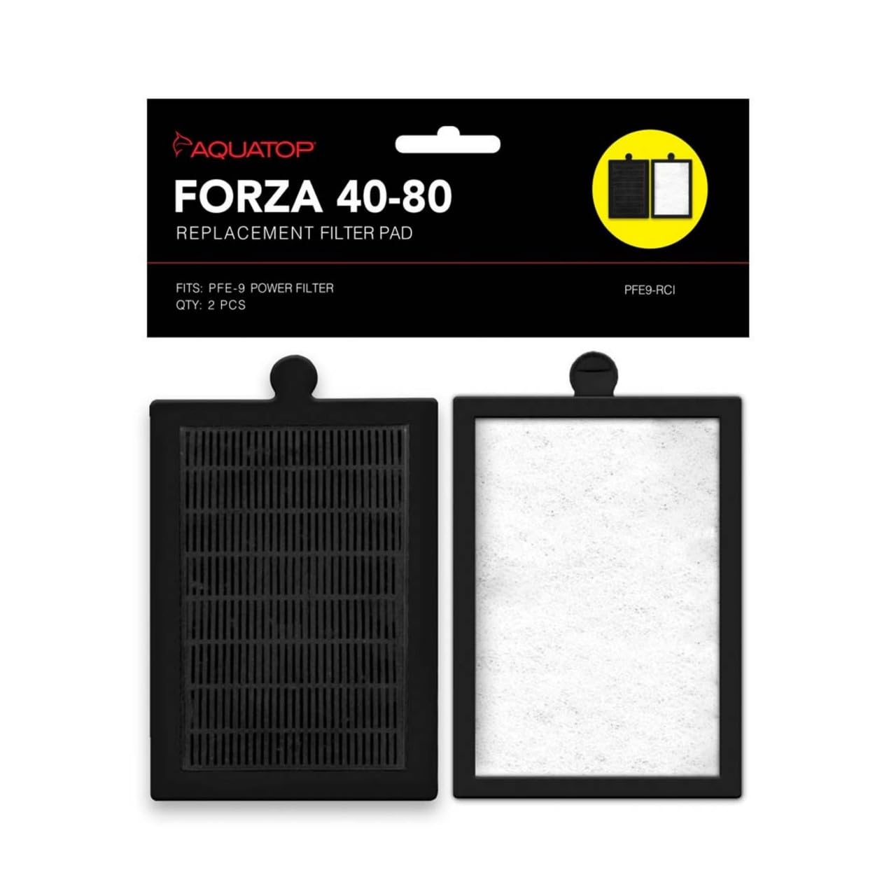Aquatop Replacement Filter Cartridge With Activated Carbon For Forza Pfe-4, Contains 2 Pieces, Pfe4-Rci