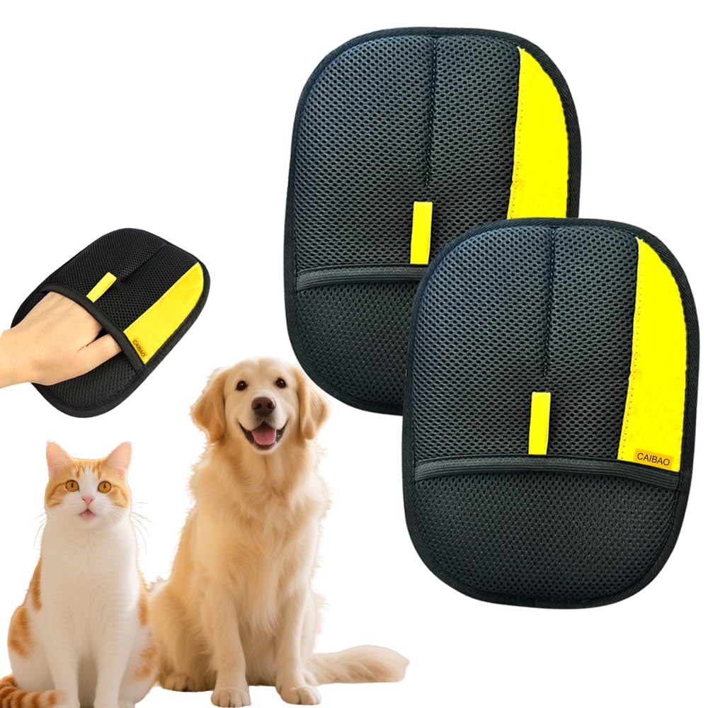 CAIBAO Electrostatic Pet Hair Removal Gloves: Quick Wiping - Reusable & Washable for Sofa Clothing Pet Beds Effortless Cats & Do
