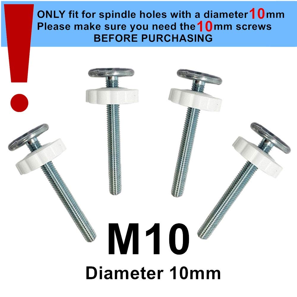 4 Pack M10 Extra Long Pressure Gates Threaded Spindle Rods,10mm Baby Kids Pet Dog Gates Accessory Screw Bolts Kit Fit for All Pr