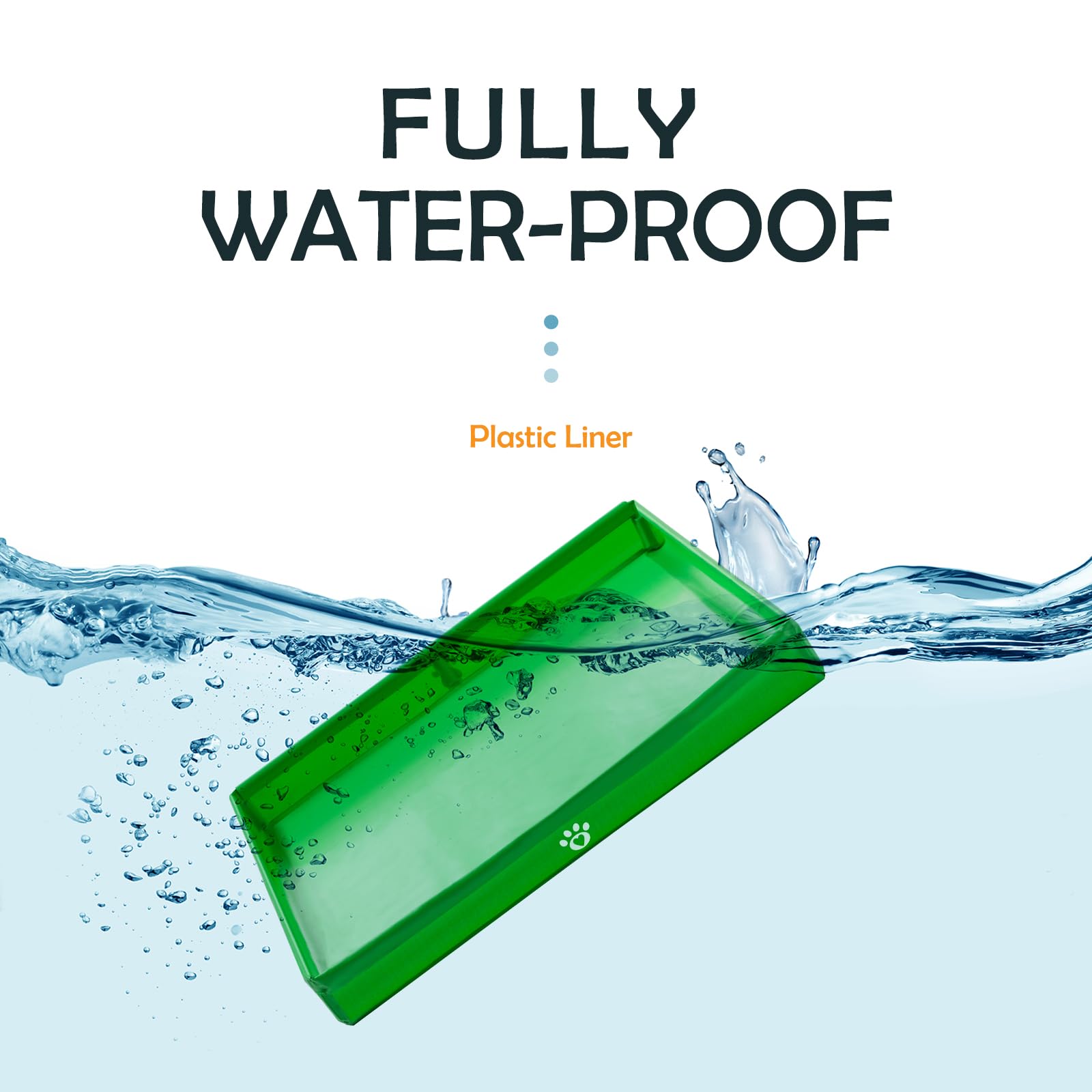 Meexpaws Dog Pee Pad Holder Foldable, Puppy Pad Holder Liner Base High Side, Dog Litter Box Indoor 33X22, Training Pad Holder Le