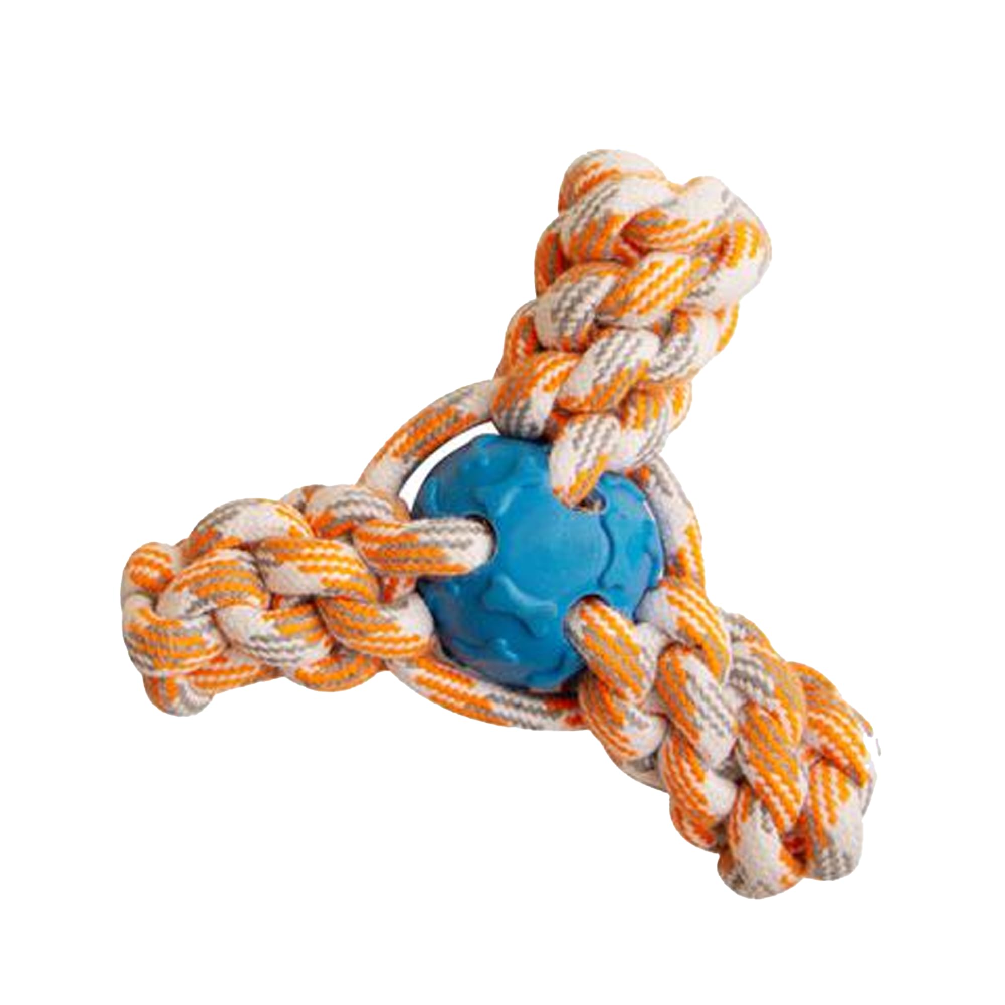 Snugarooz Mini Fling N' Fun Dog Toy – Strong Rubber & Rope Chew Toy For Aggressive Chewers - Perfect For Small Dogs - Aid Dental Health