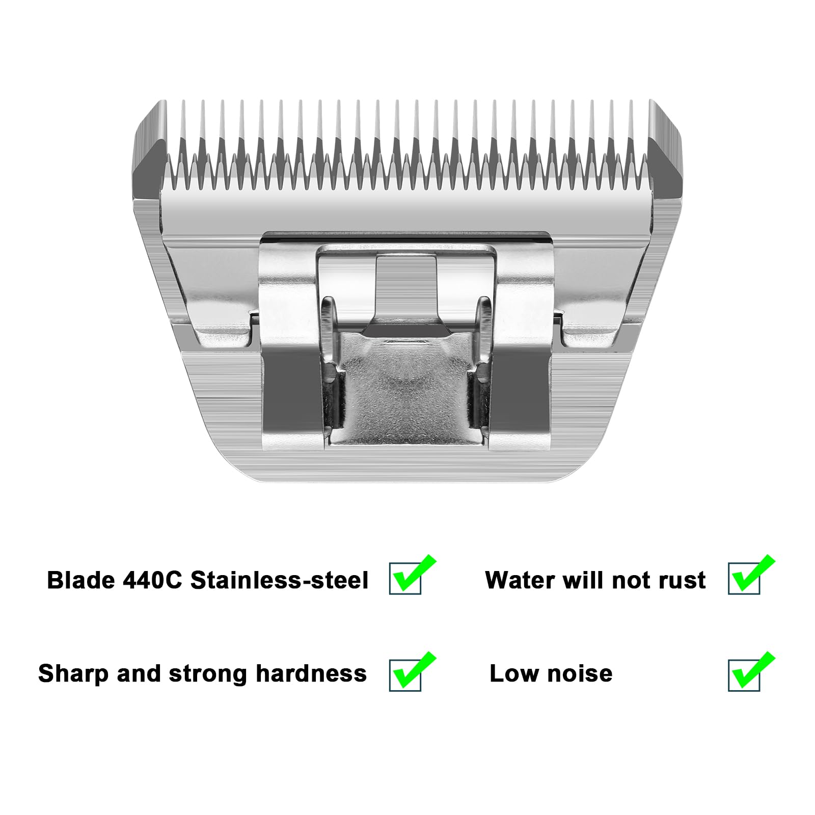 Pet Dog Grooming Detachable Wide Blades Kit,Compatible with Andis,Oster A5,Wahl KM10 Clippers,Cut Length 1/50''(0.5mm) to 1/4''