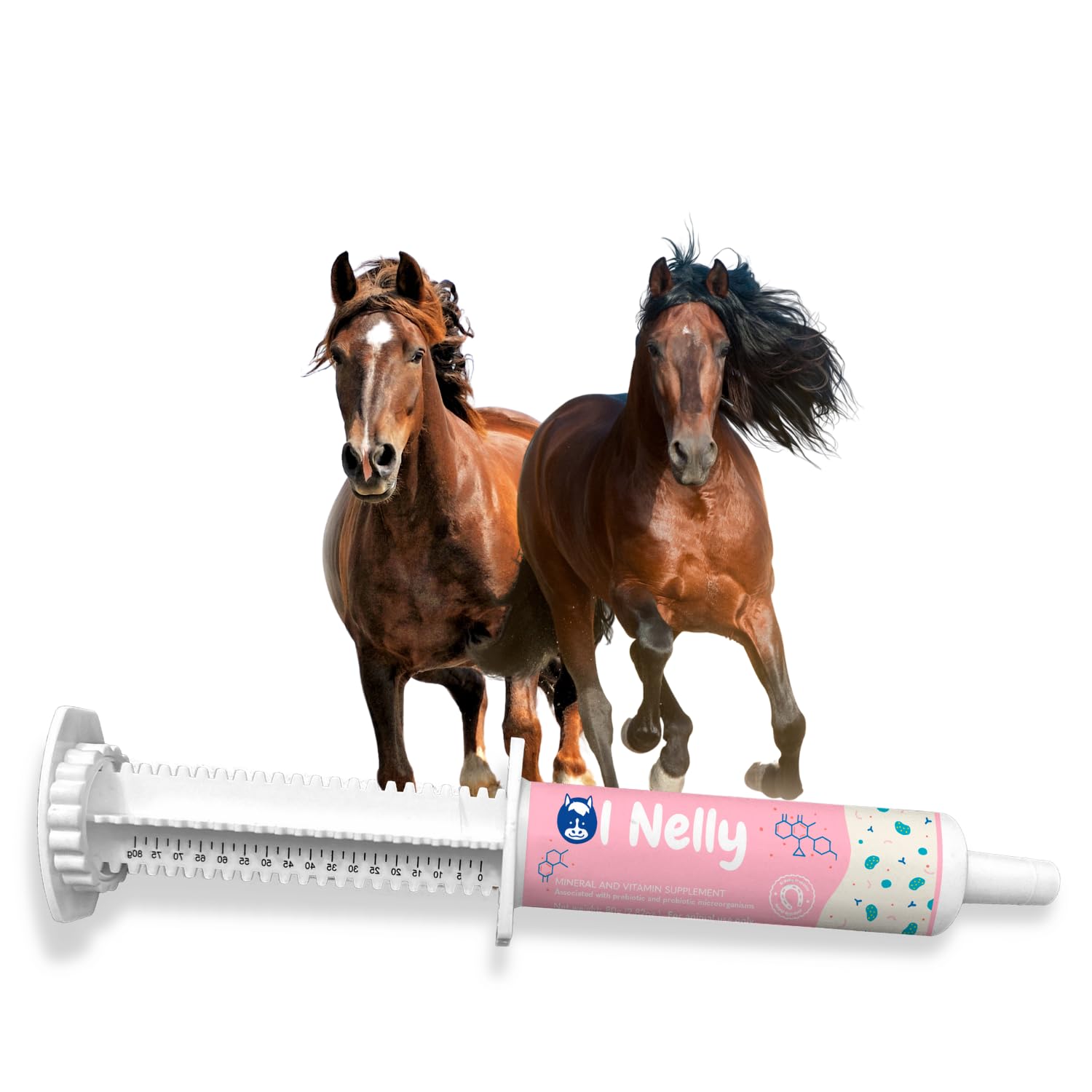 Ol Nelly Horse Probiotics, Horse Paste Pre and Probiotics +Vitamins &Minerals- 4 Strains and 8 Billion CFU Serving- Immune and G