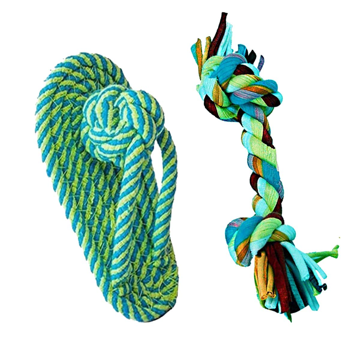 Pet Guard Puppy Toys + Rope Toys For Dogs + Puppy Chew Toys + Teething Rope Toys Set Of 2 Durable Cotton Dog Toys For Playing An