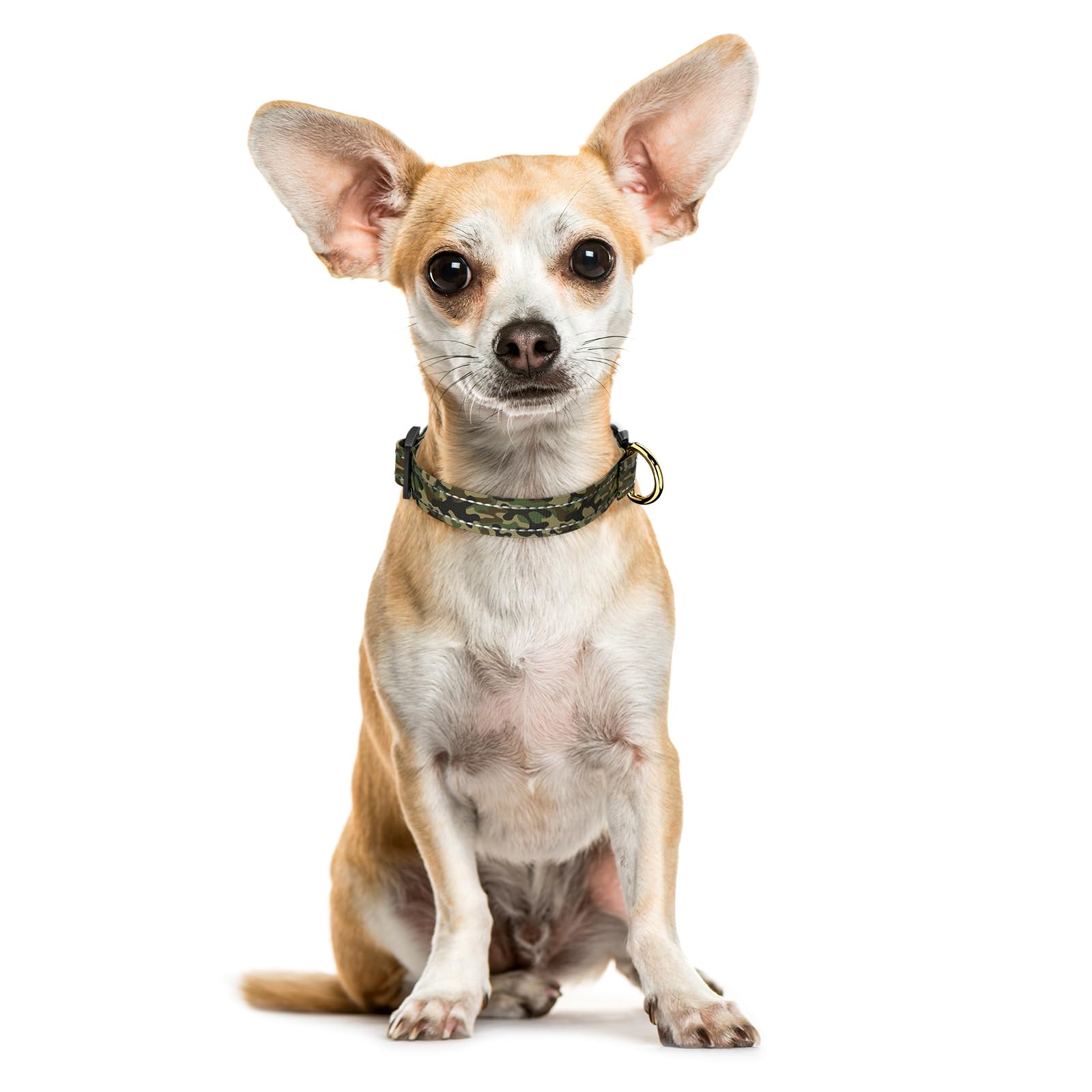 Moodel Reflective Dog Collar For Extra Small Dogs Cats, Cute Camouflage Adjustable Heavy-Duty Nylon Puppy Collar For Boy And Gir