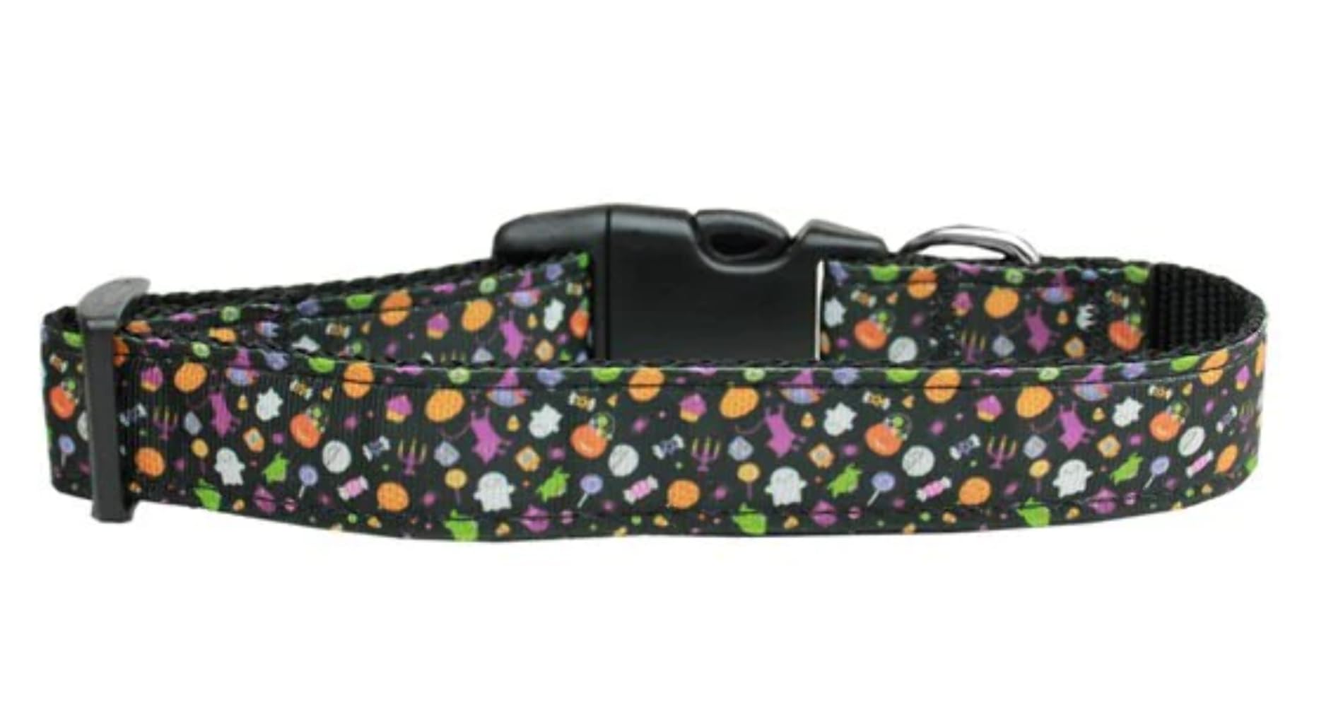 Halloween Pet Dog & Cat Nylon Collar or Leash, "Halloween Confetti" 1" w x 6 ft. leash