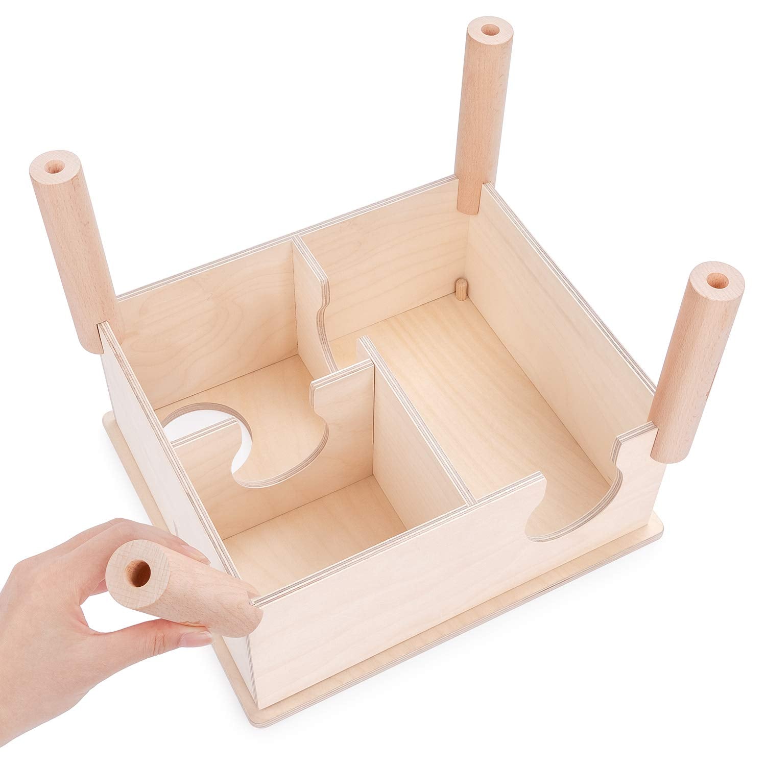 Niteangel Set Of Beech Stilts For Elevating & Safely Setting Multi-Chamber Series Maze House (Set Of 4 Stilts (5.9'' H))