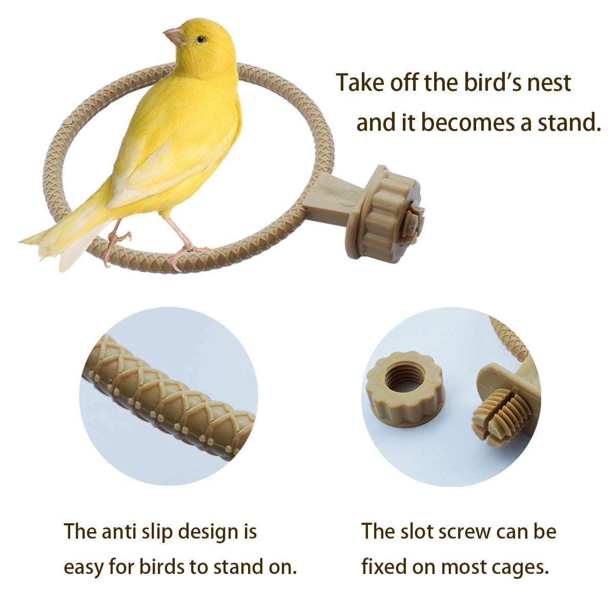 Foiburely Bird Nest Canary Finch Parrot Nest With Felt(4.5 Inches)