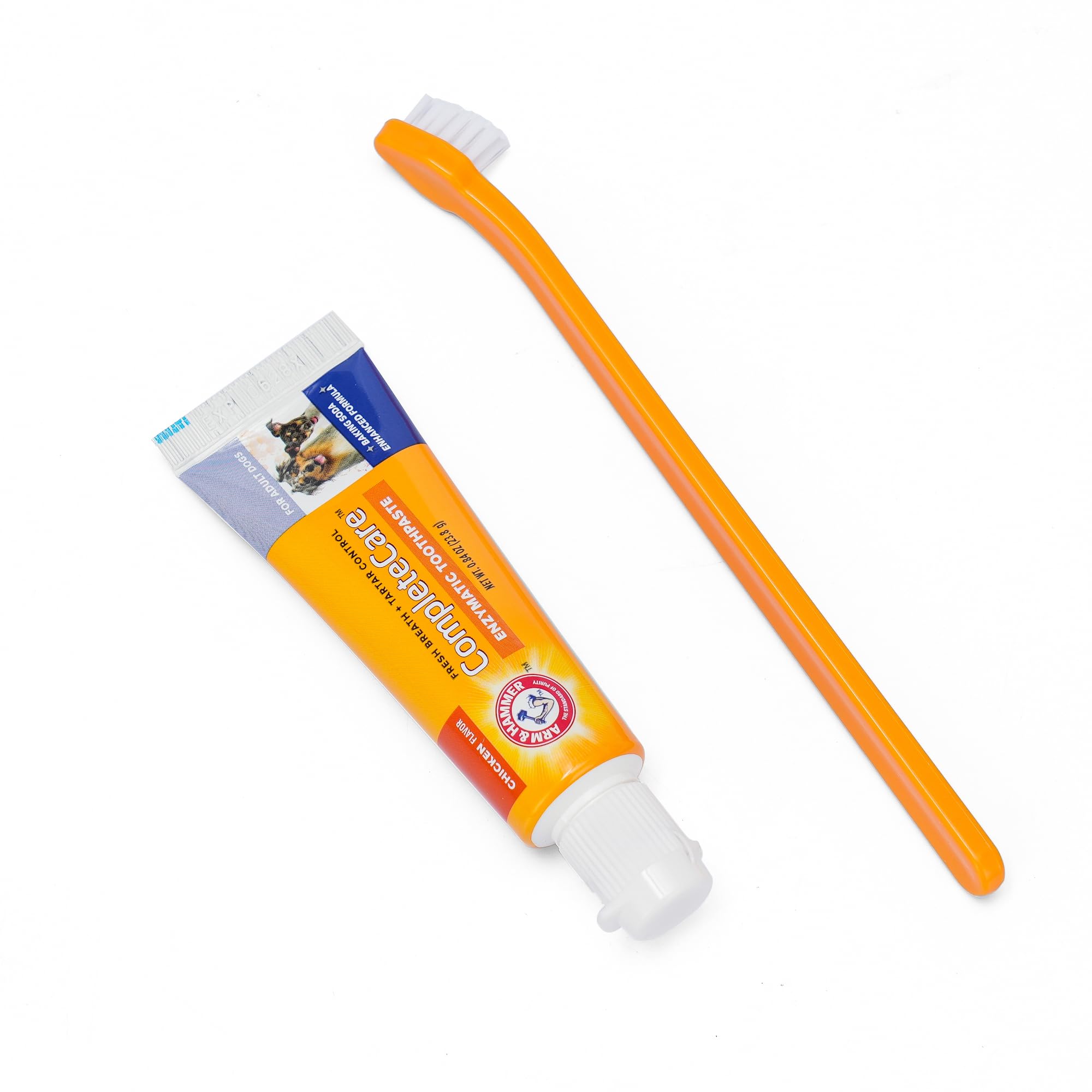 Arm & Hammer Complete Care Dog Dental Kit, Chicken Flavor - Includes Enzymatic Dog Toothpaste and Toothbrush for Dogs - Baking S