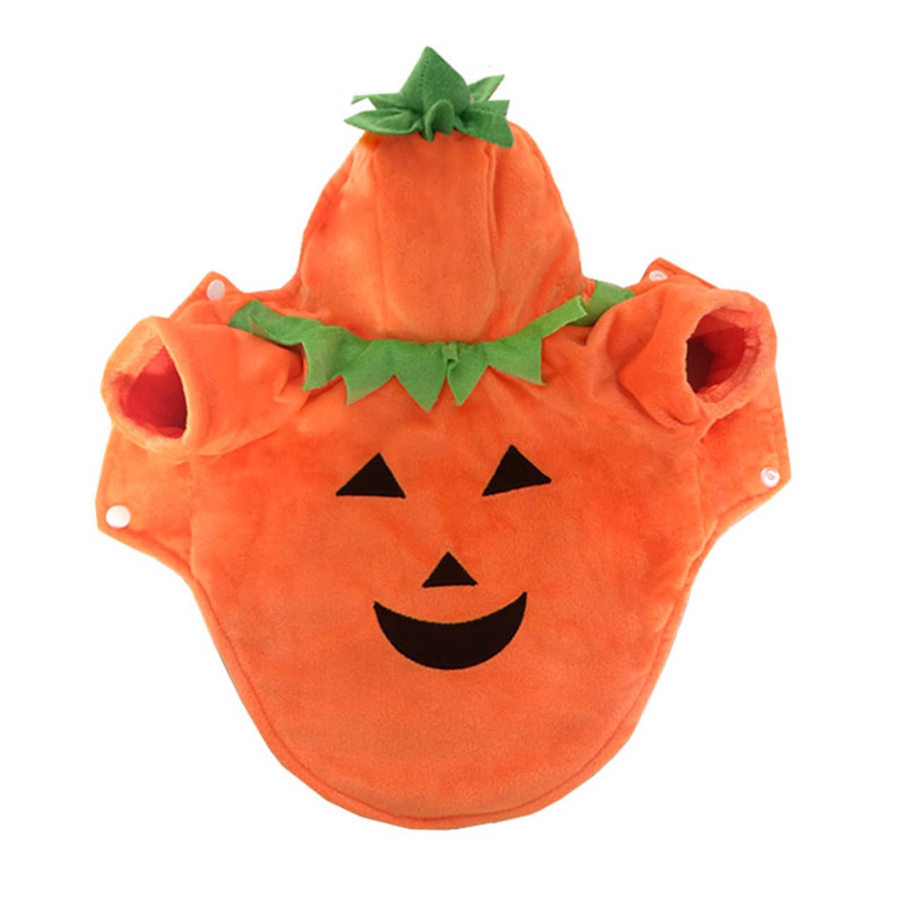 Mogoko Dog Cat Halloween Pumpkin Costume,Pet Cosplay Costumes,Puppy Warm Outfits Fleece Hoodie Animal Autumn Winter Clothes (L Size)