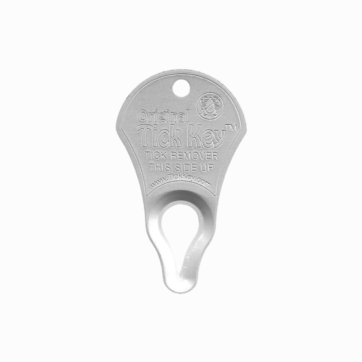 The Original Tick Key - Tick Detaching Device - Portable, Safe And Highly Effective Tick Detaching Tool (Silver)