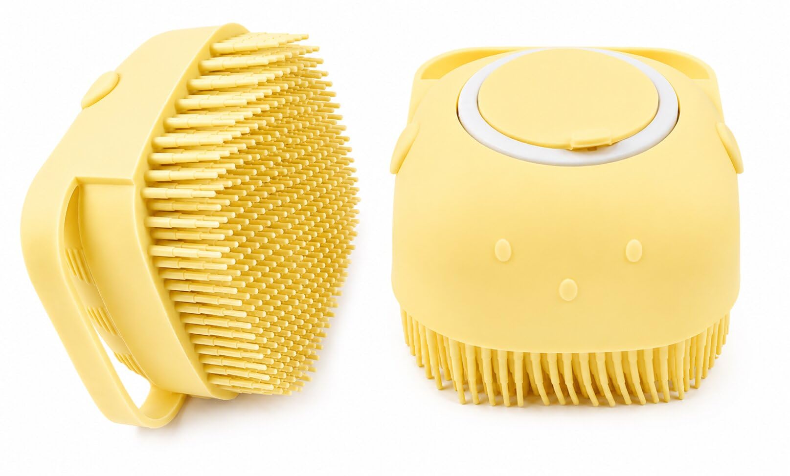 Pet Bathing Brush For Dogs And Cats, Silicone Shampoo Dispensing Grooming & Massage Brush